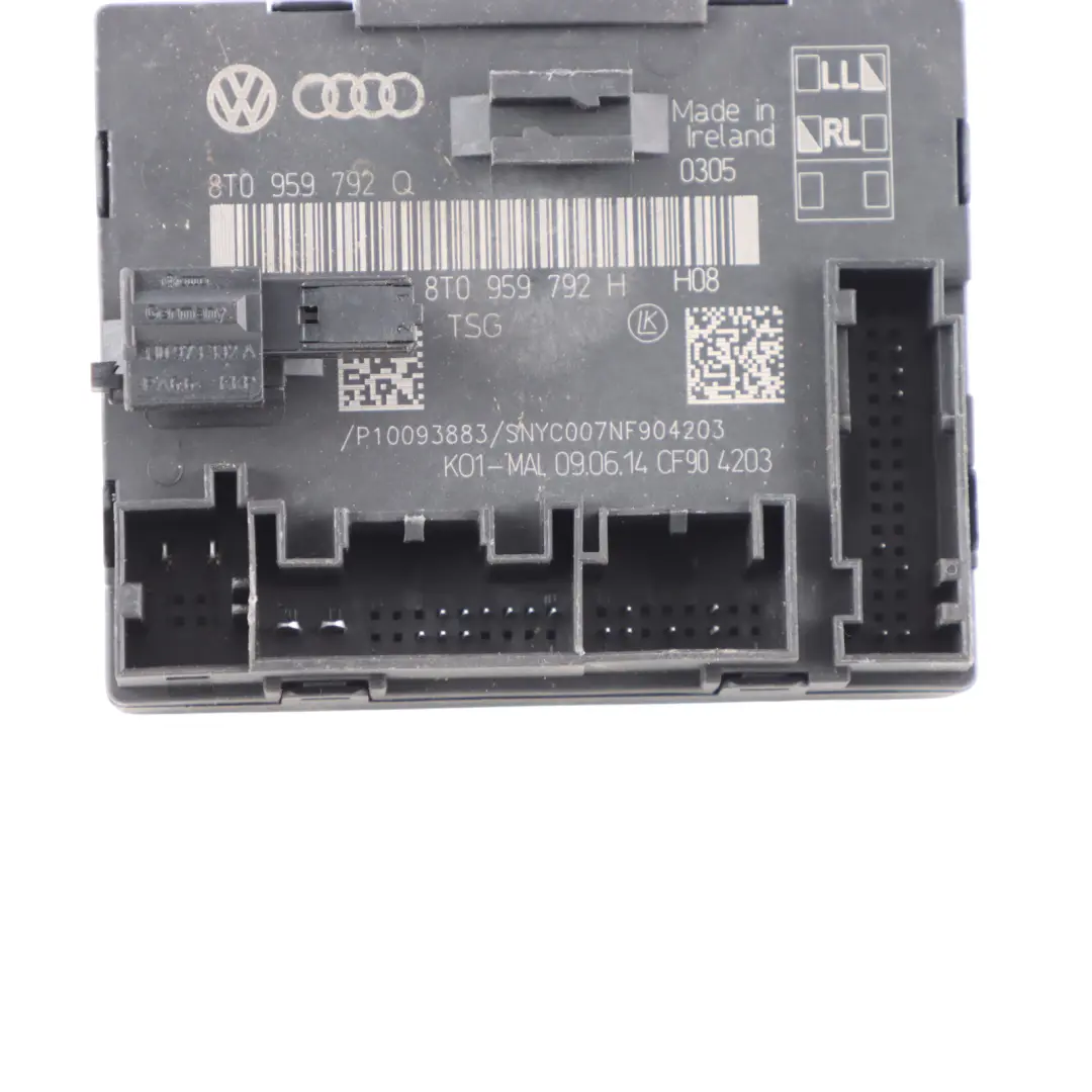 Modulo Porta Audi A5 8T A4 B8 Controllo Anteriore Sinistro Unità per con numero di parte 8T0959792H Modulo Porta Audi A5 8T A4 B8 Controllo Anteriore Sinistro Unità - SKU 8T0959792H - Numero di parte 8T0959792H