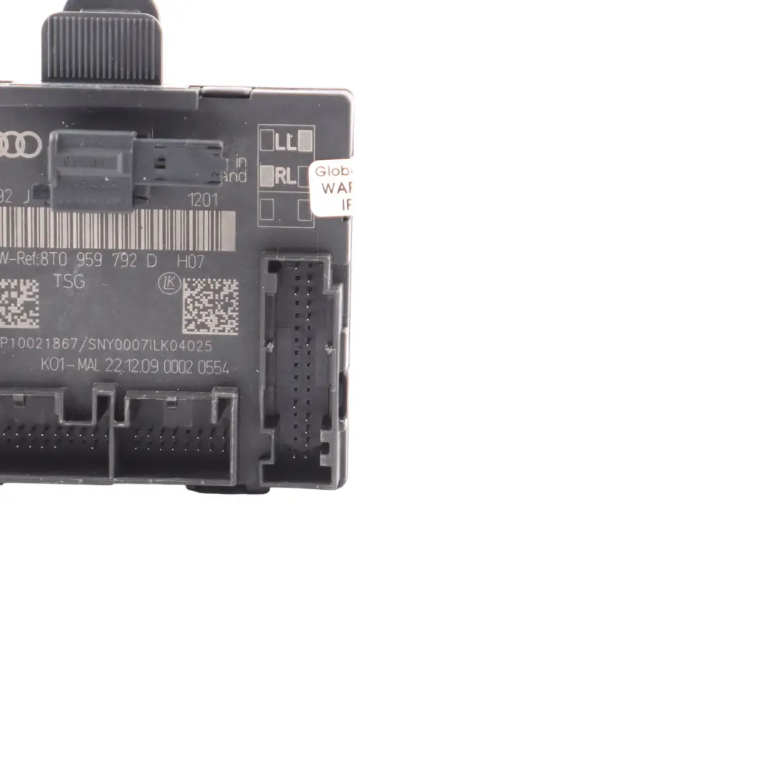Audi A5 S5 8T Door Module Control Unit Front Passenger Side - SKU 8T0959792J - Part number 8T0959792J