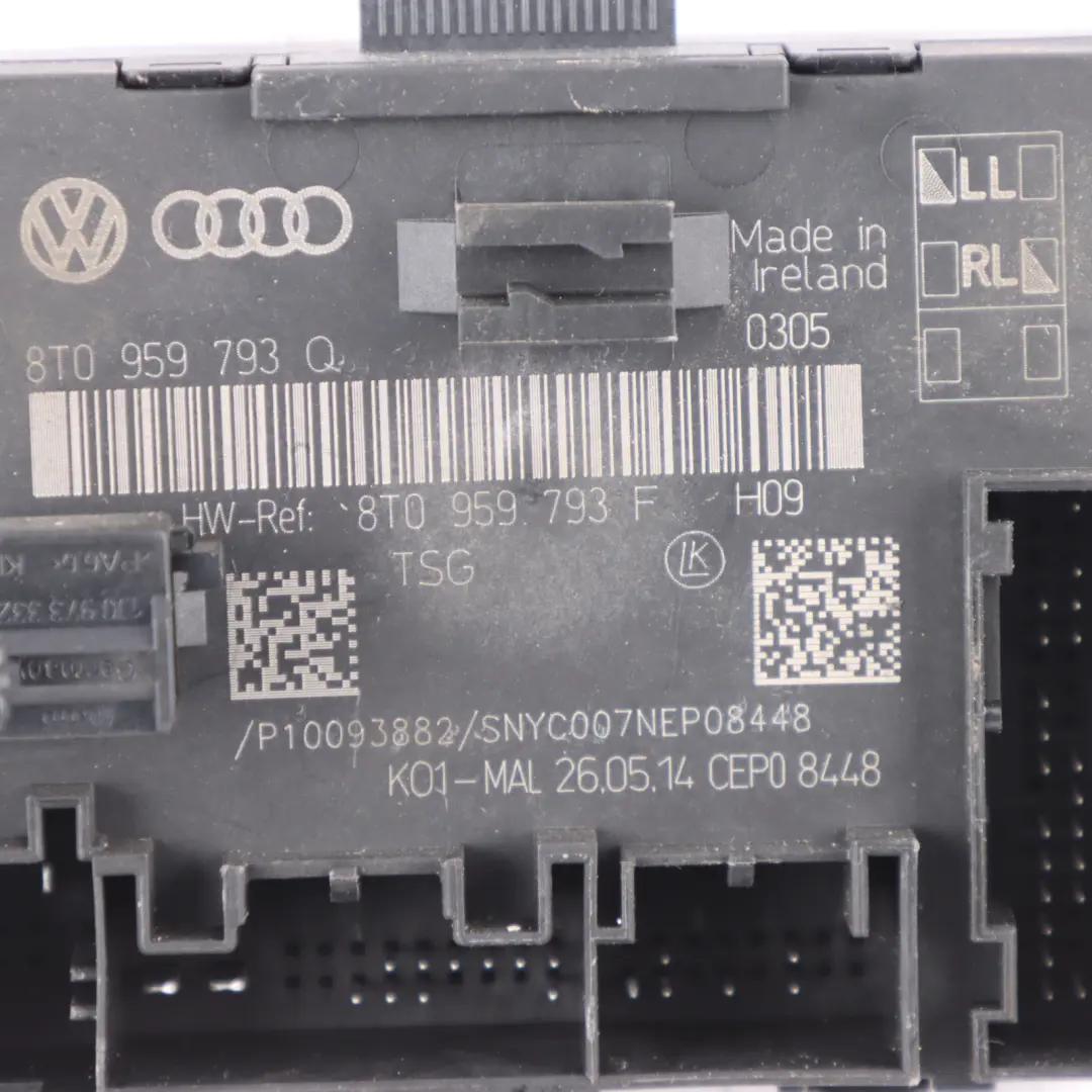 Audi A5 8T A4 B8 Moduł Sterownik Drzwi Prawy Przód - SKU 8T0959793F - Numer Części 8T0959793F