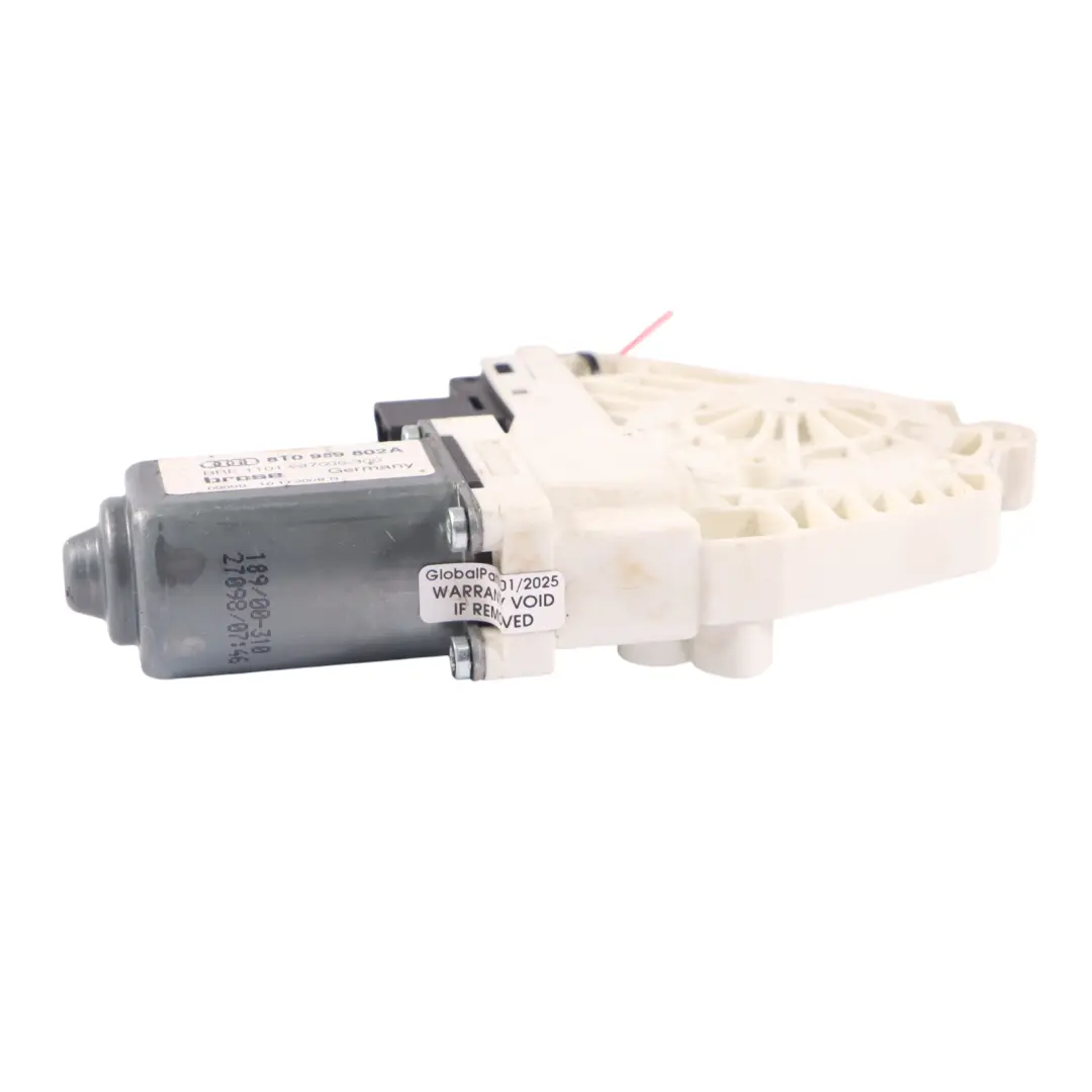 Audi A5 8T Puerta Delantera Elevalunas Mecanismo Motor Derecho - SKU 8T0959802A - Número de pieza 8T0959802A