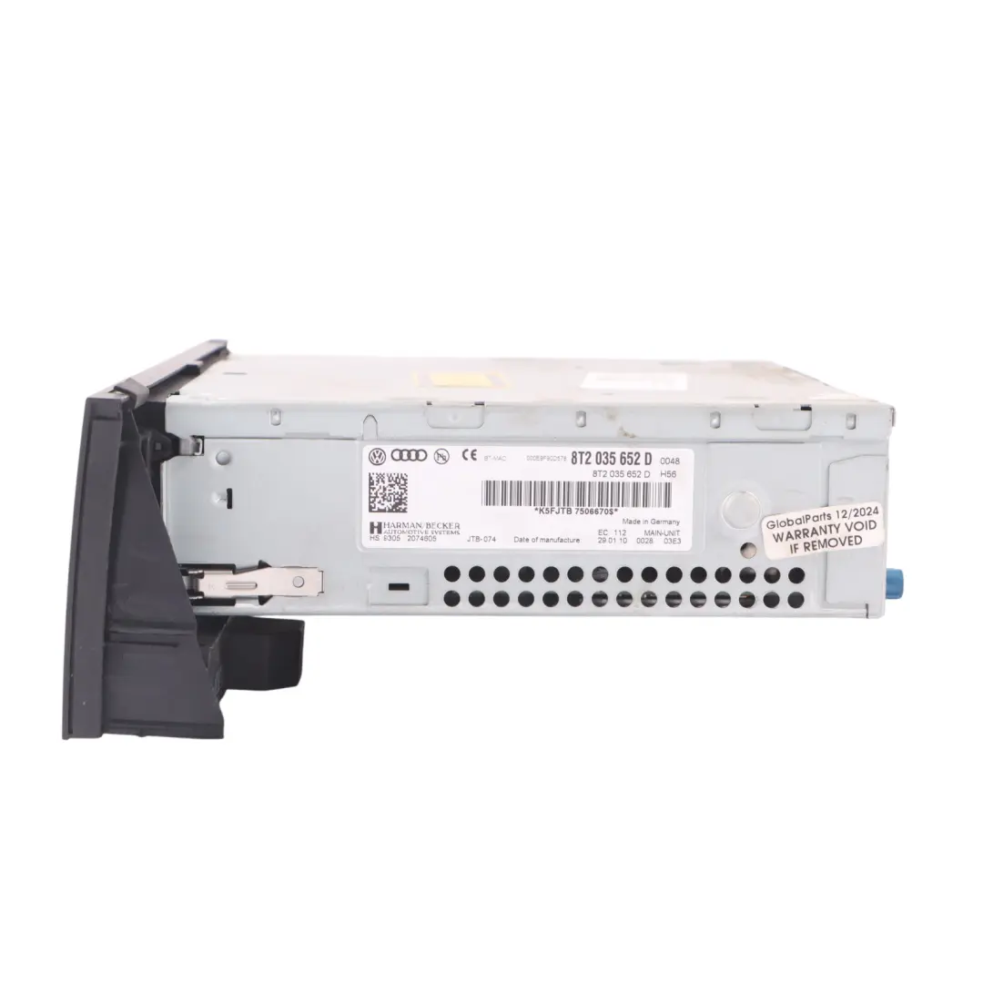 Harman Becker Multimedia Sat Navi Radio CD Player Unit to Audi A4 B8 A5 with Part number 8T2035652D Audi A4 B8 A5 Harman Becker Multimedia Sat Navi Radio CD Player Unit - SKU 8T2035652D - Part number 8T2035652D