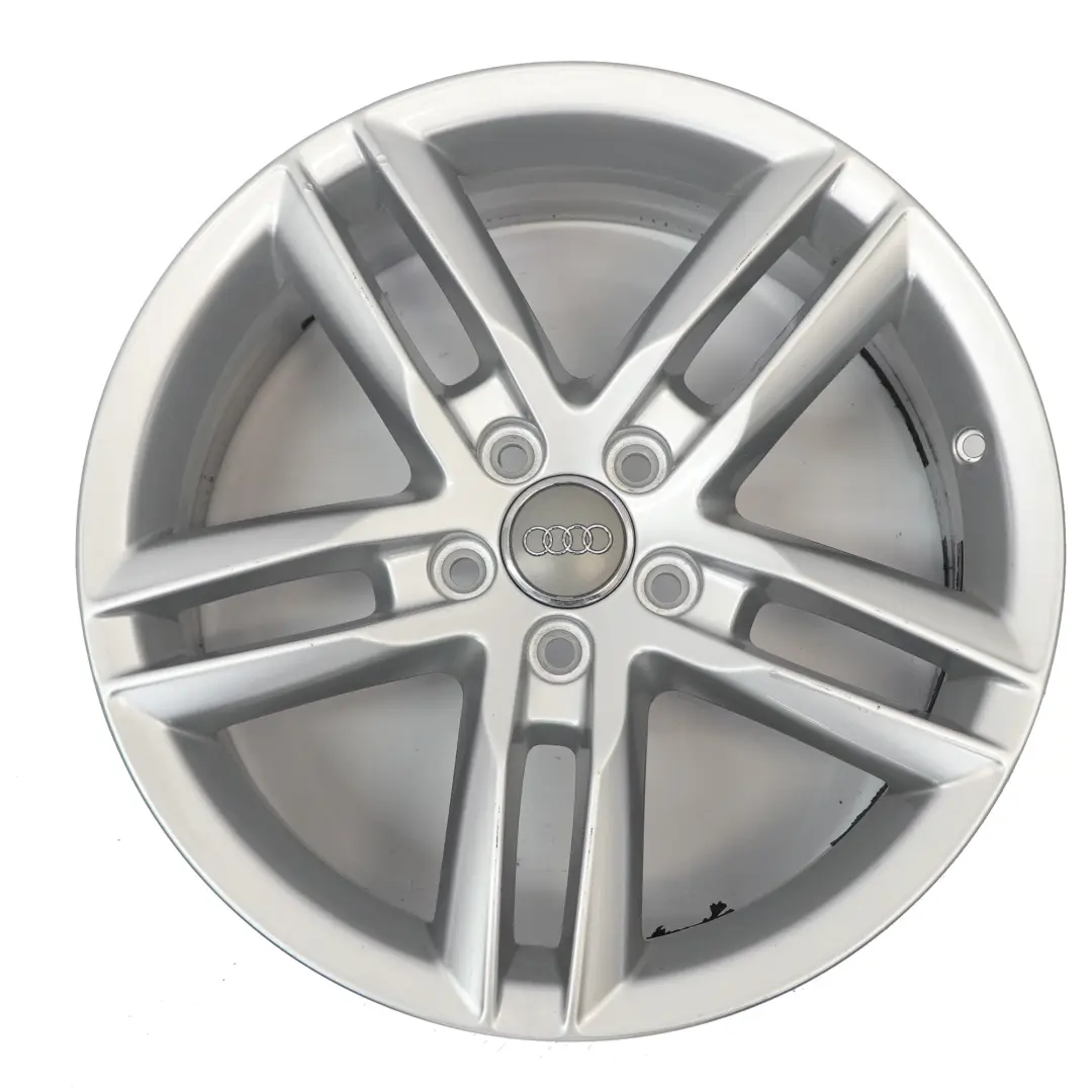 Audi Q3 8U Silver Wheel Alloy Rim 18" 7J ET:43 Double Star Spoke - SKU 8U0601025AA-3 - Part number 8U0601025AA