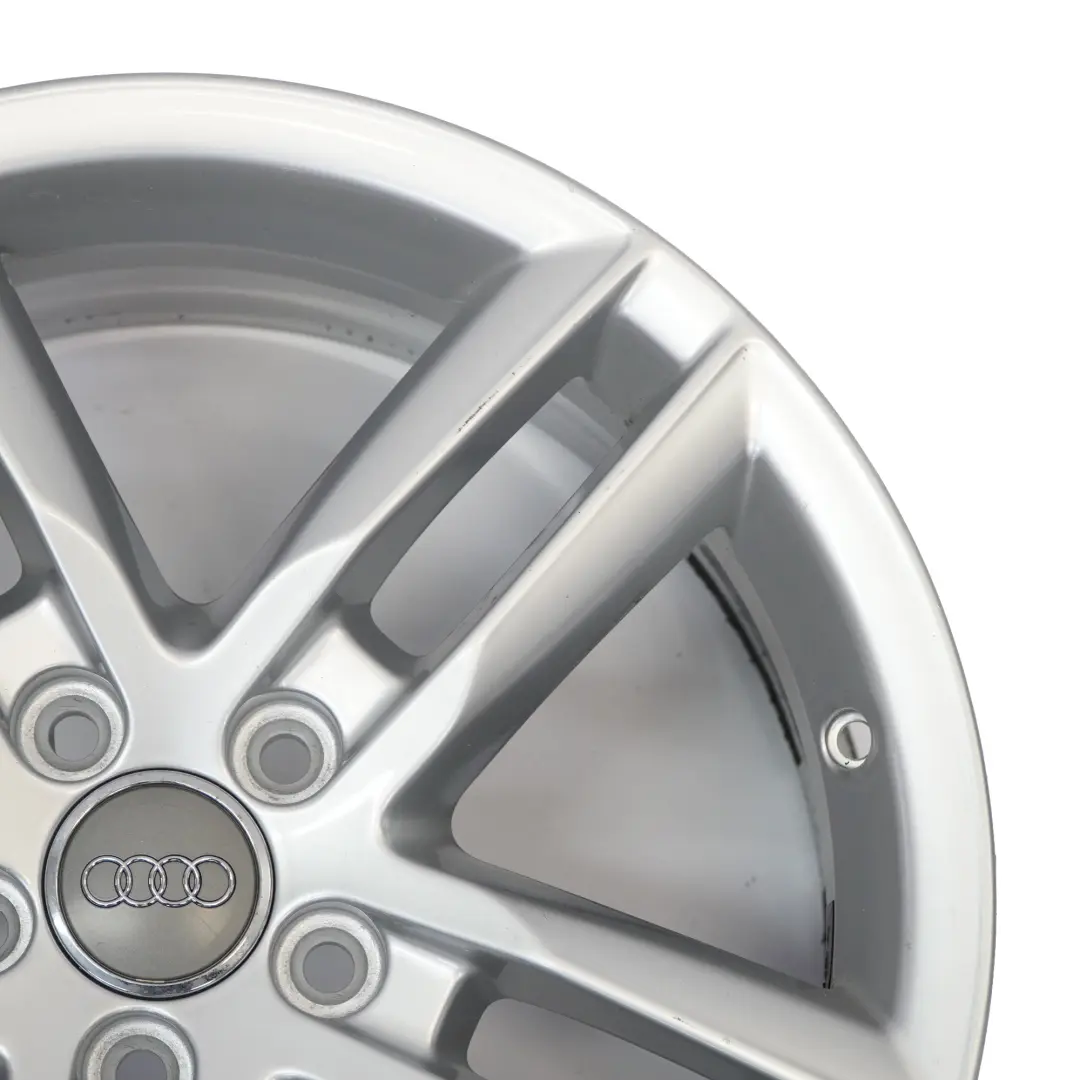 Audi Q3 8U Silver Wheel Alloy Rim 18" 7J ET:43 Double Star Spoke - SKU 8U0601025AA-3 - Part number 8U0601025AA