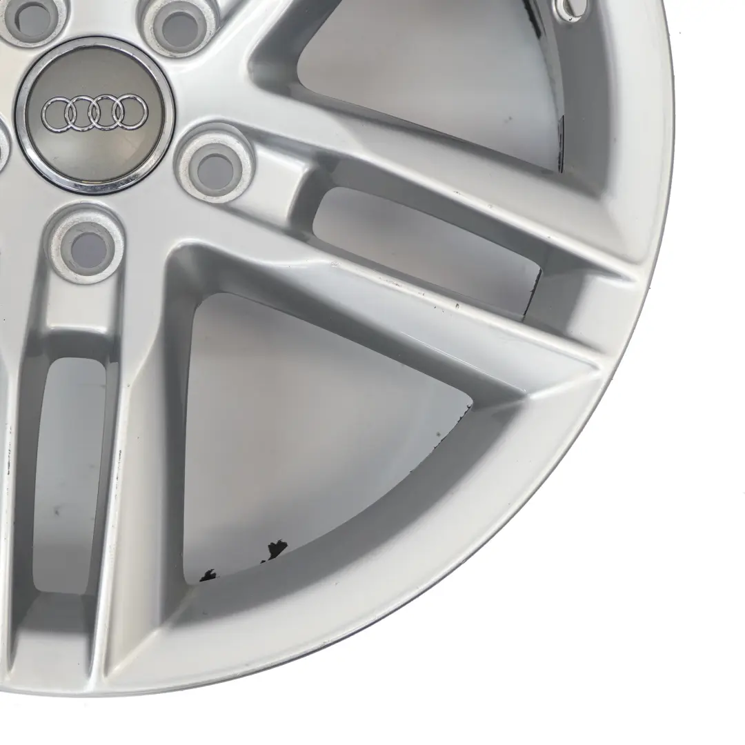 Audi Q3 8U Silver Wheel Alloy Rim 18" 7J ET:43 Double Star Spoke - SKU 8U0601025AA-3 - Part number 8U0601025AA