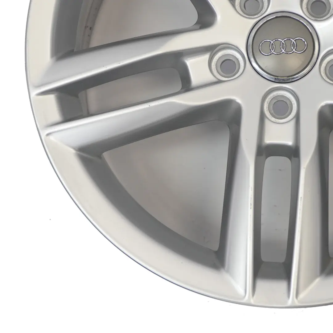 Audi Q3 8U Silver Wheel Alloy Rim 18" 7J ET:43 Double Star Spoke - SKU 8U0601025AA-3 - Part number 8U0601025AA