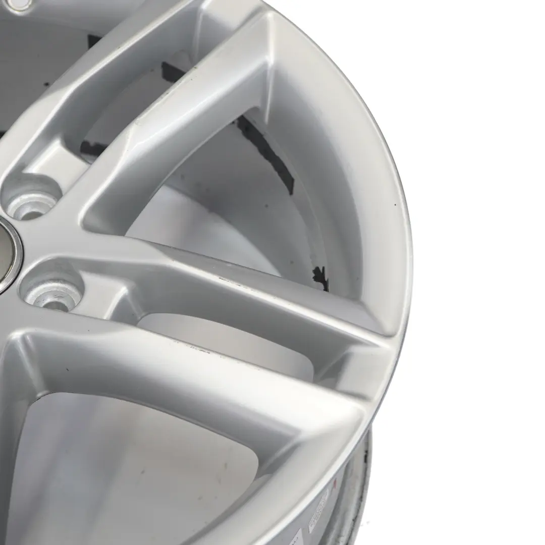 Audi Q3 8U Silver Wheel Alloy Rim 18" 7J ET:43 Double Star Spoke - SKU 8U0601025AA-3 - Part number 8U0601025AA