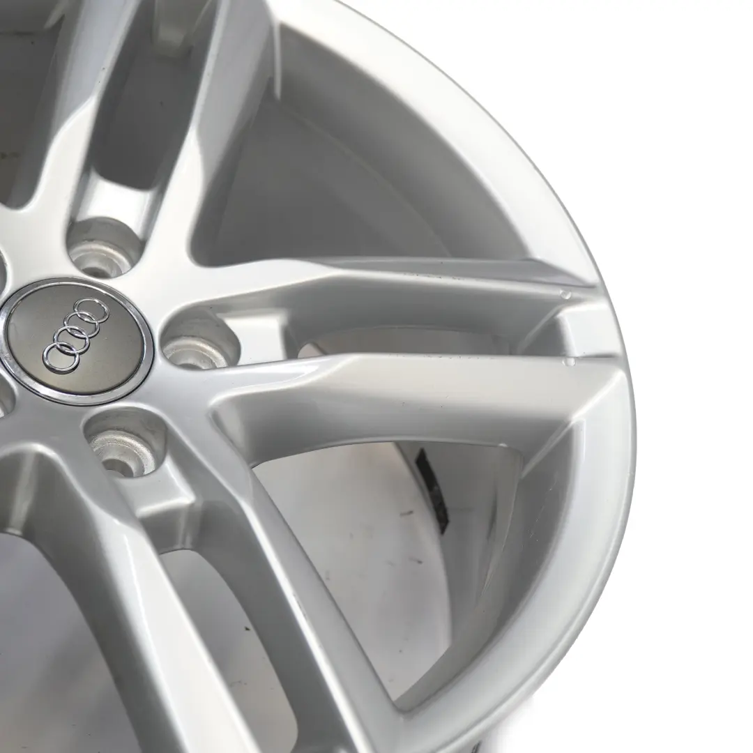 Audi Q3 8U Silver Wheel Alloy Rim 18" 7J ET:43 Double Star Spoke - SKU 8U0601025AA-3 - Part number 8U0601025AA