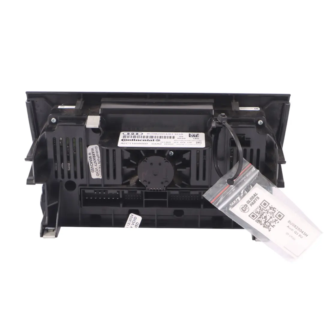 Audi Q3 8U A/C Panneau de commande du système de climatisation - SKU 8U0820043H - Numéro de pièce 8U0820043H