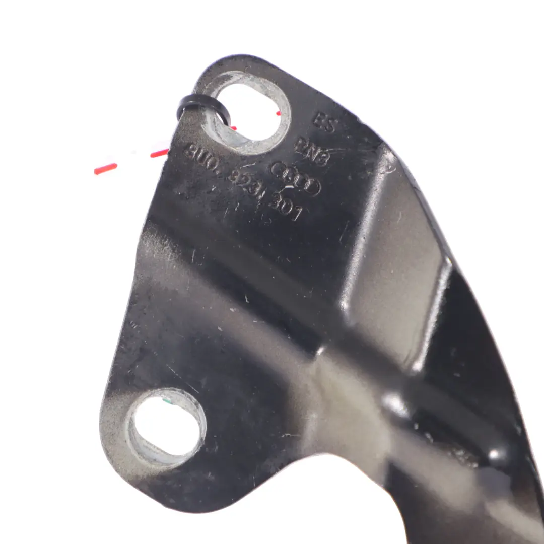Audi Q3 8U Capó delantero Bisagra izquierda Negro brillante - Y9B 8U0823301 - SKU 8U0823301-BBL - Número de pieza 8U0823301-BBL