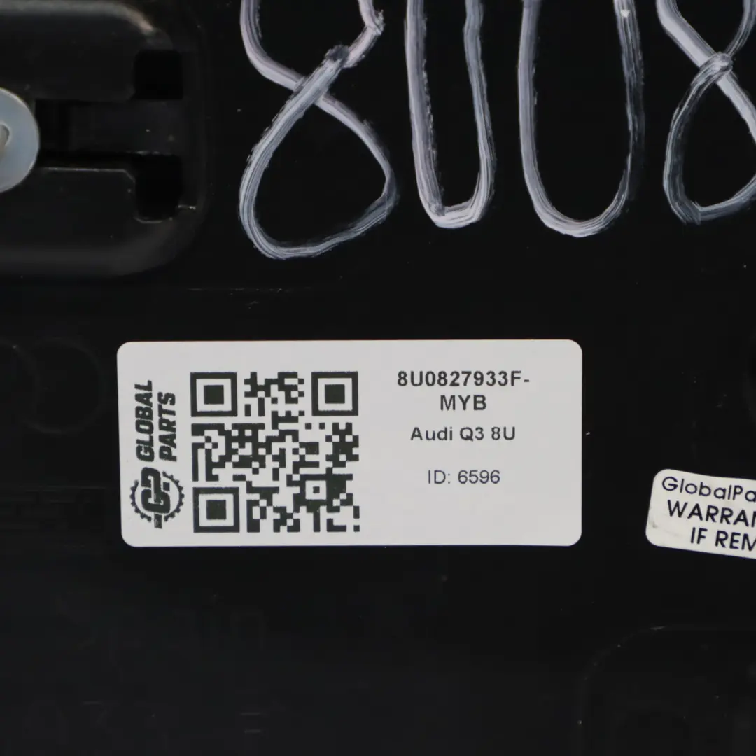Audi Q3 8U Boot Tailgate Trunk Lid Rear Spoiler Panel Mythical Black - Y9T - SKU 8U0827933F-MYB - Part number 8U0827933F-MYB