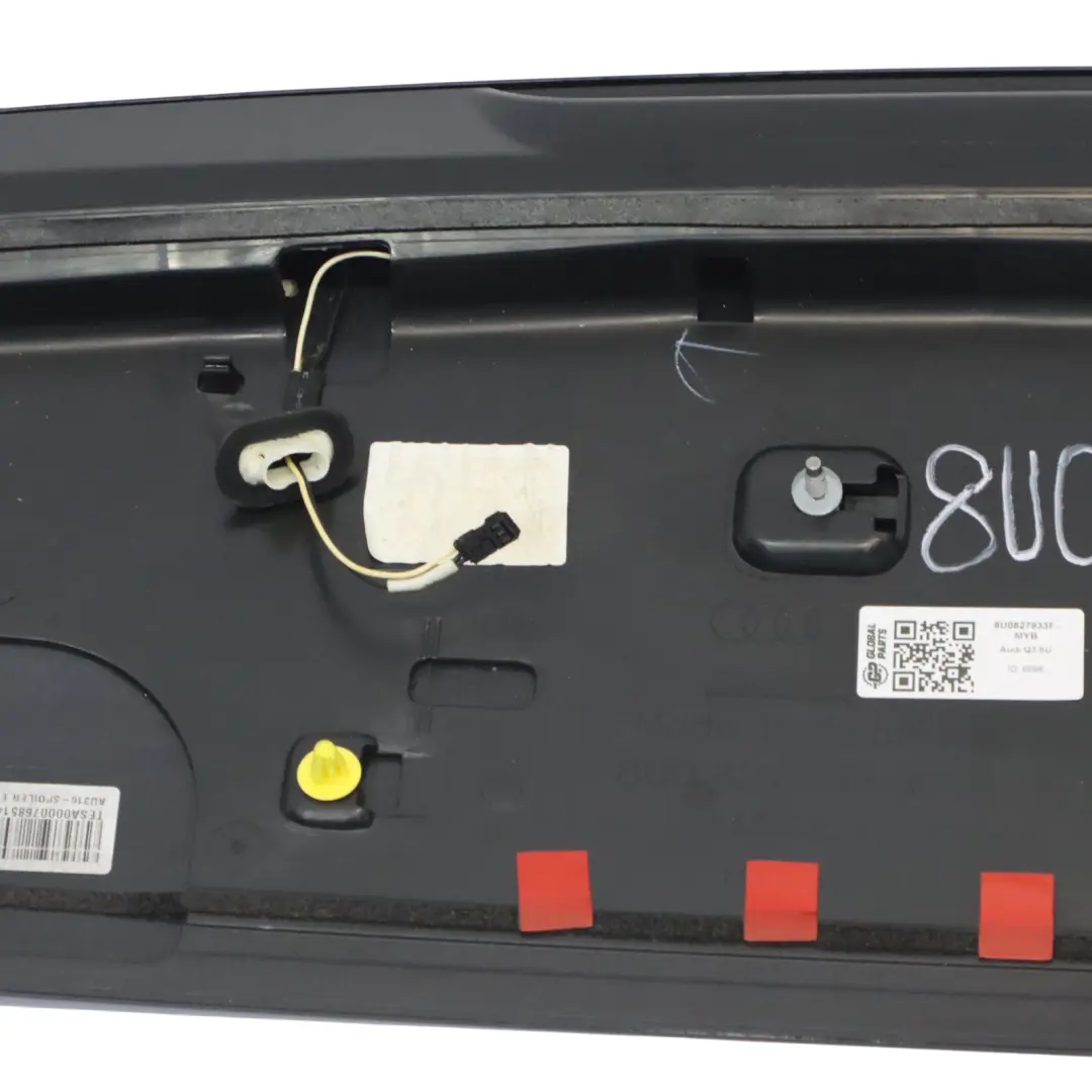 Audi Q3 8U Boot Tailgate Trunk Lid Rear Spoiler Panel Mythical Black - Y9T - SKU 8U0827933F-MYB - Part number 8U0827933F-MYB
