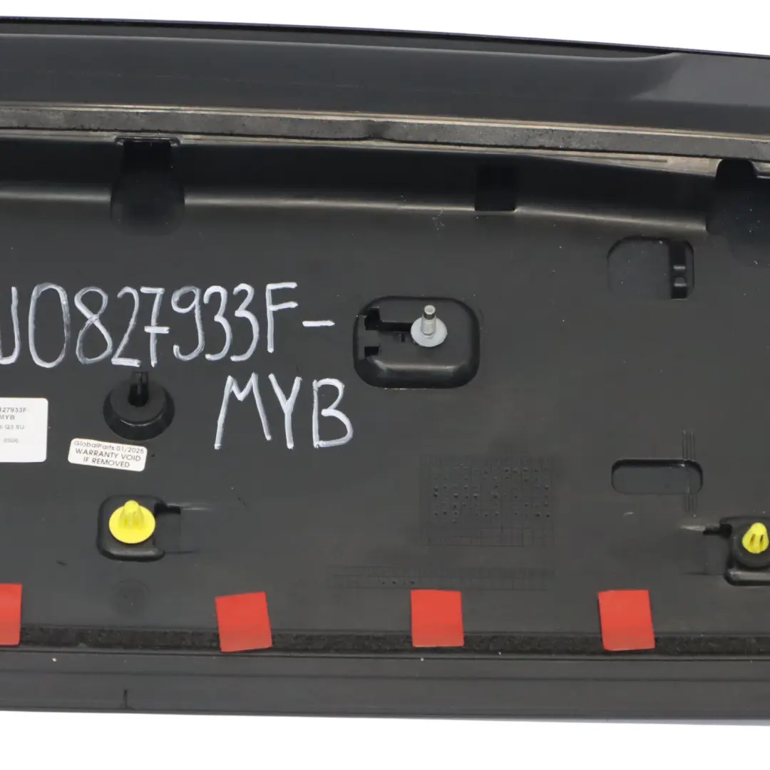Audi Q3 8U Boot Tailgate Trunk Lid Rear Spoiler Panel Mythical Black - Y9T - SKU 8U0827933F-MYB - Part number 8U0827933F-MYB