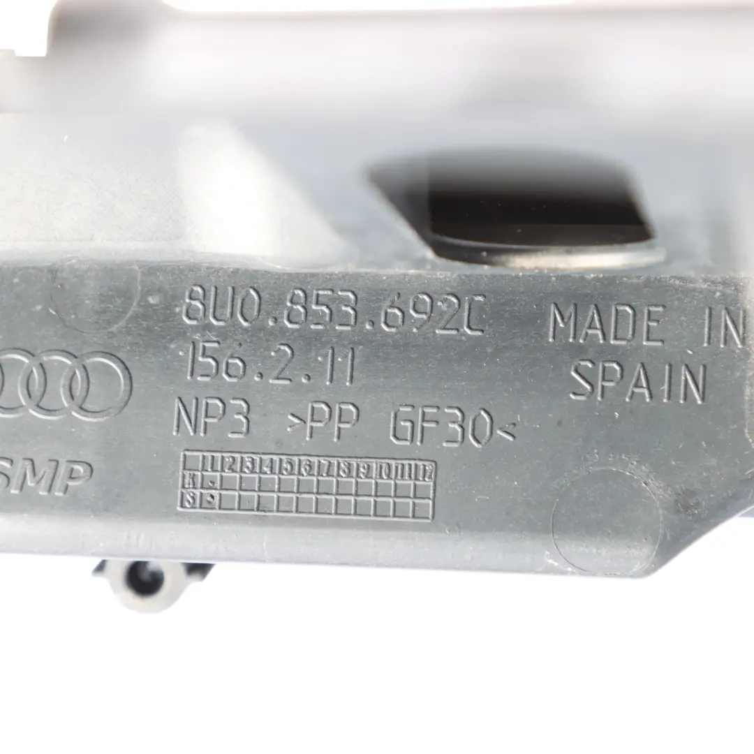 Bumper Bracket Fronts Grille Mounting Holder Cover to Audi Q3 8U with Part number 8U0853692C Audi Q3 8U Bumper Bracket Fronts Grille Mounting Holder Cover - SKU 8U0853692C - Part number 8U0853692C