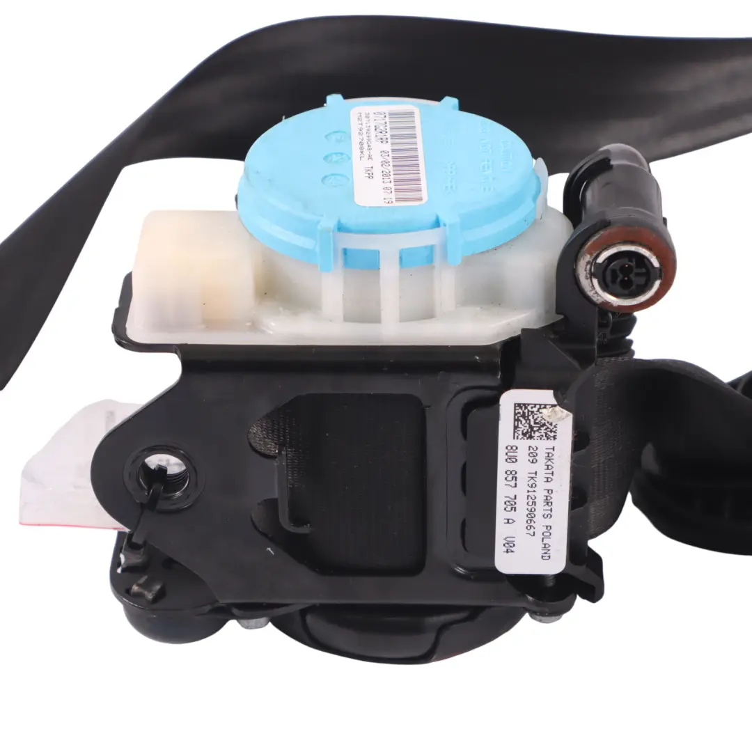Audi Q3 8U Oberer Sicherheitsgurt vorne links Gurtstraffer - SKU 8U0857705A - Teilenummer 8U0857705A