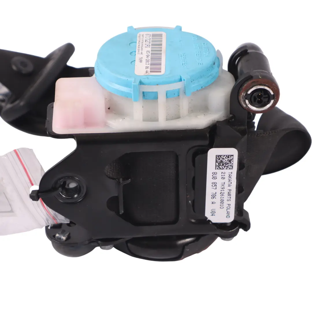Oberer Sicher Heitsgurt Vorne Rechts Vorspanner für Audi Q3 8U mit Teilenummer 8U0857706A Audi Q3 8U Oberer Sicher Heitsgurt Vorne Rechts Vorspanner - SKU 8U0857706A - Teilenummer 8U0857706A