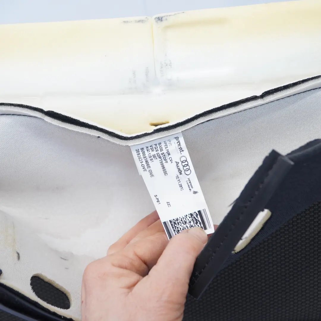 Audi Q3 8U Siedzisko Siedzenie Fotela Lewy Przód Materiał Czarny Brązowy - SKU 8U0881406E - Numer Części 8U0881406E