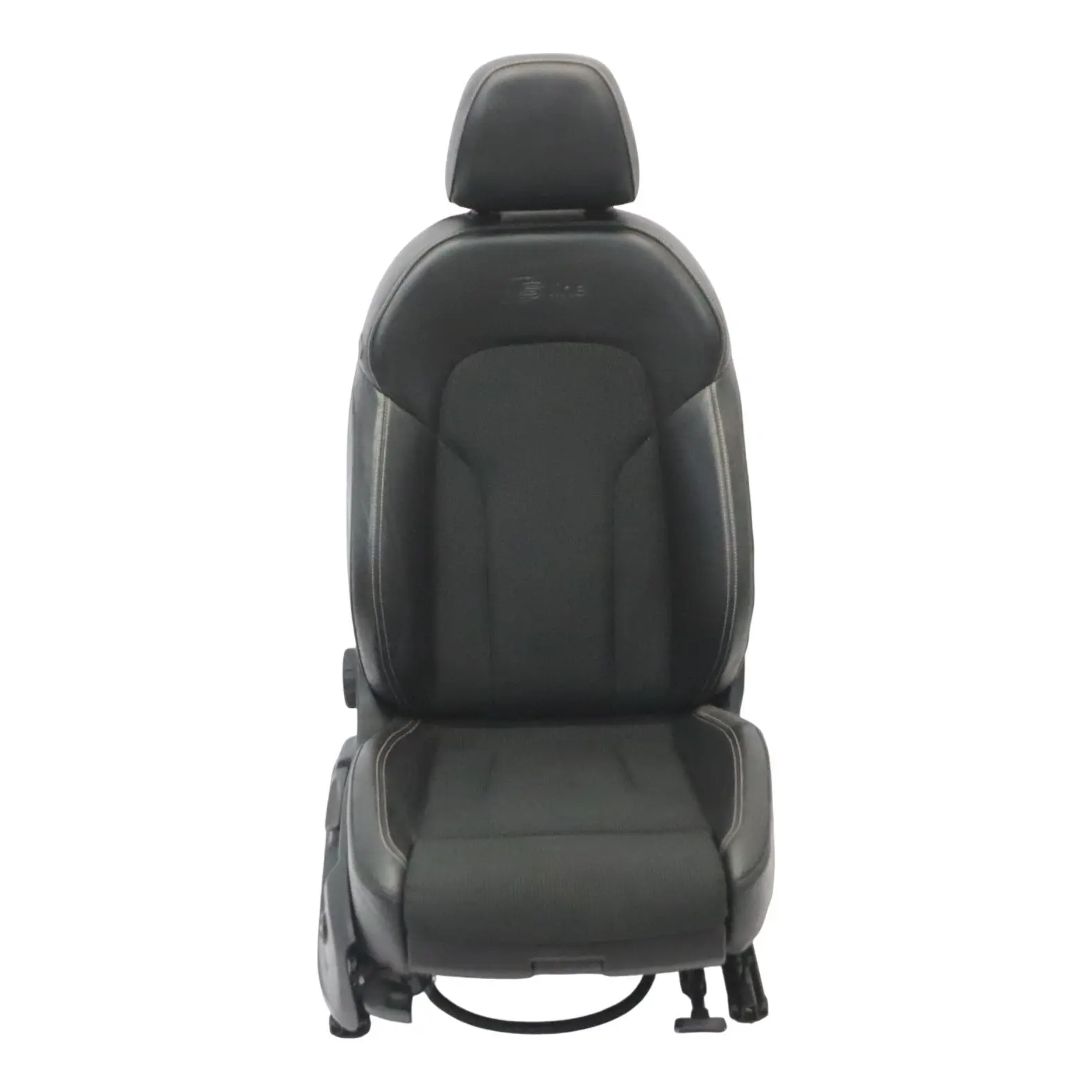 Audi Q3 8U sedile sport anteriore destro S-Line interno mezza pelle nero argento