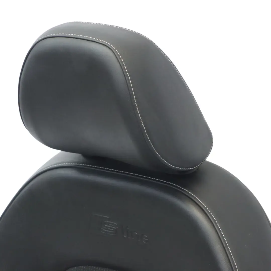 Audi Q3 8U Sport Seat Front Right O/S S-Line Interior Half Leather Black Silver - SKU 8U0881806AM - Part number 8U0881806AM