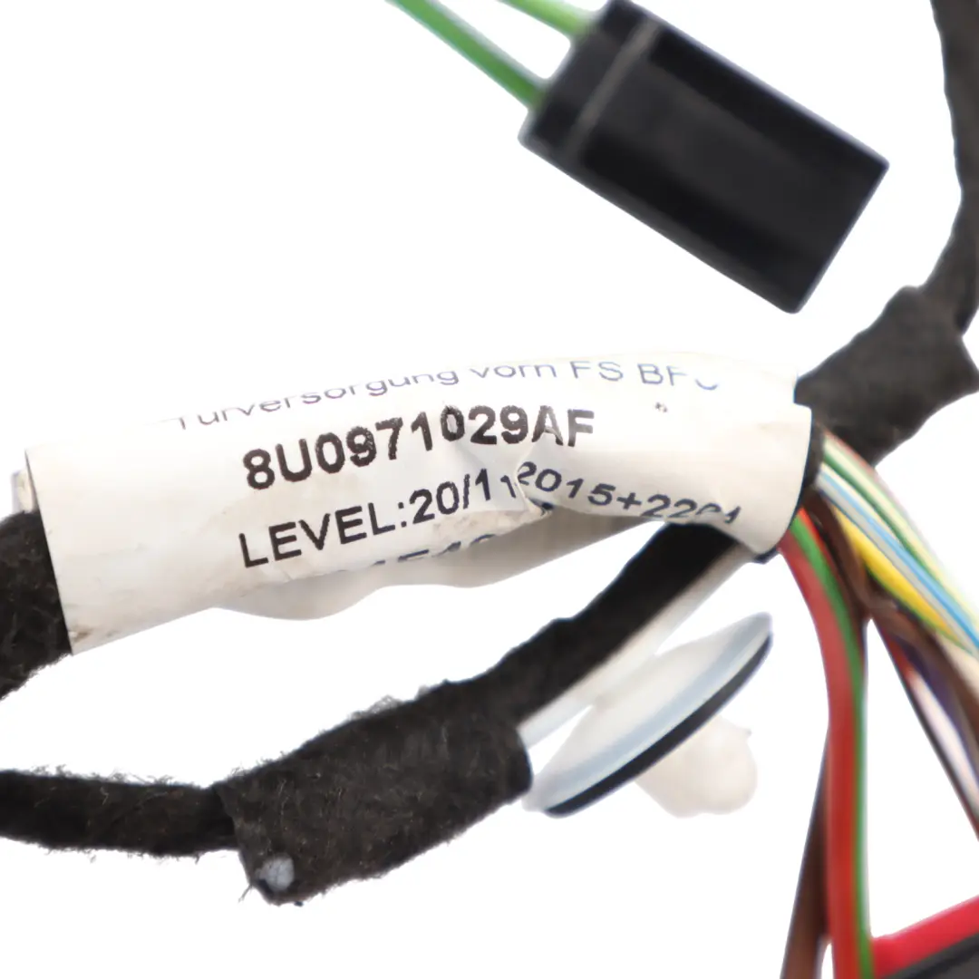 Puerta Delantera Cableado Mazo Lado Conductor para Audi Q3 8U con número de pieza 8U0971029AF Audi Q3 8U Puerta Delantera Cableado Mazo Lado Conductor - SKU 8U0971029AF - Número de pieza 8U0971029AF