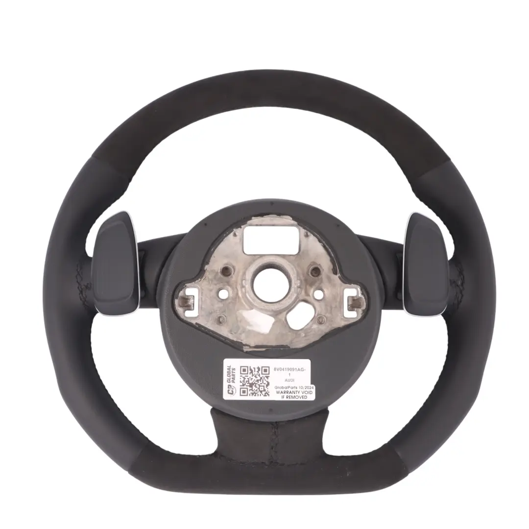 Audi RS3 8V NEU Schwarzes Leder Alcantara Lenkrad Schaltwippen - SKU 8V0419091AG-1 - Teilenummer 8V0419091AG