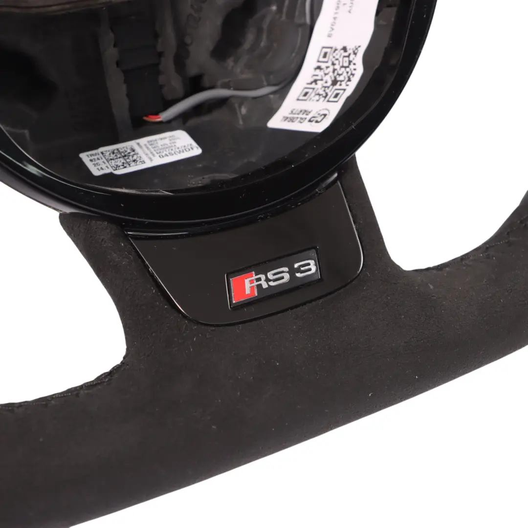NOUVEAU Volant Alcantara Cuir Noir Palettes Audi RS3 8V - SKU 8V0419091AG-1 - Numéro de pièce 8V0419091AG
