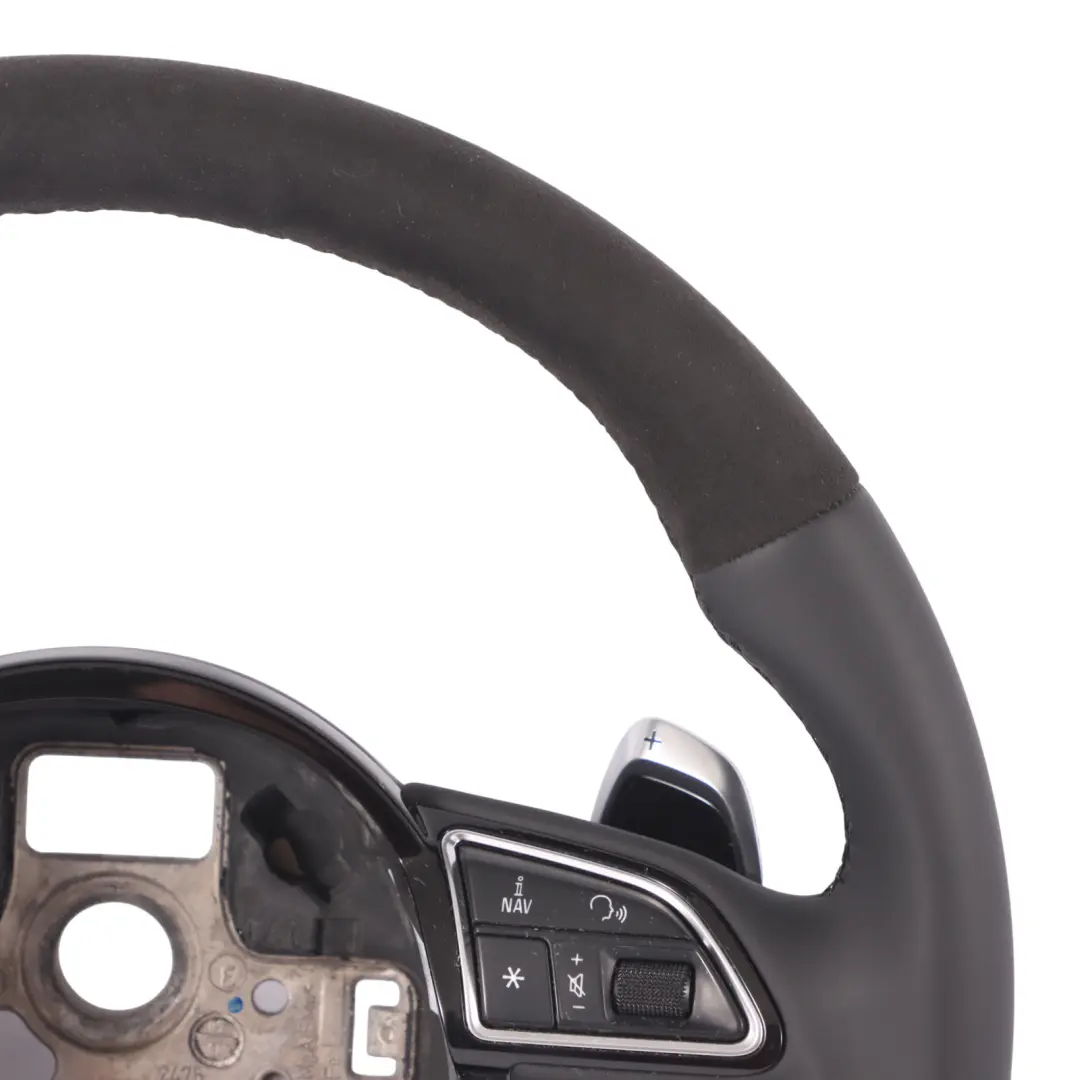 NOUVEAU Volant Alcantara Cuir Noir Palettes Audi RS3 8V - SKU 8V0419091AG-1 - Numéro de pièce 8V0419091AG