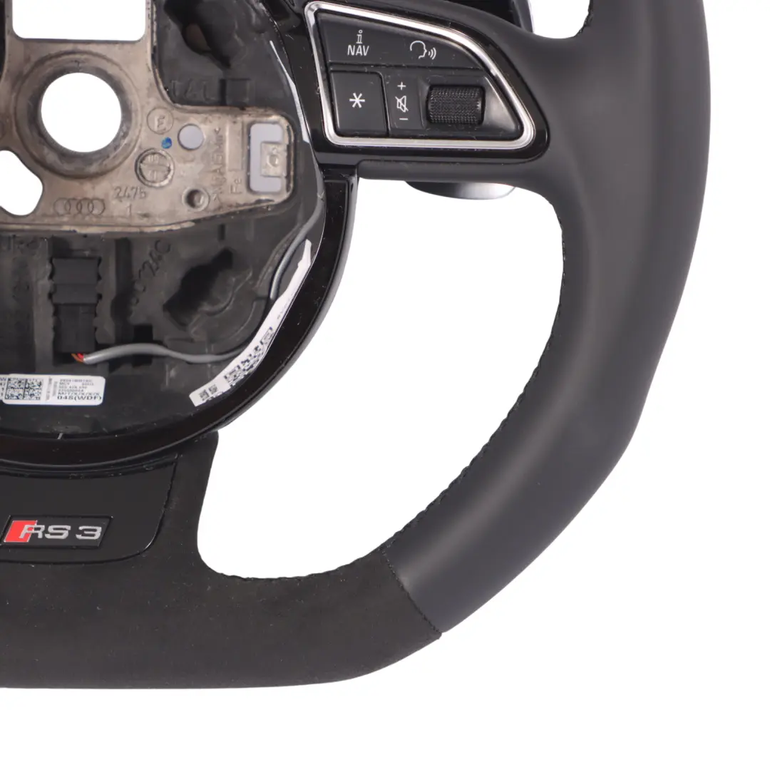 Audi RS3 8V NEU Schwarzes Leder Alcantara Lenkrad Schaltwippen - SKU 8V0419091AG-1 - Teilenummer 8V0419091AG