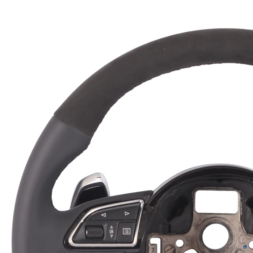 NOUVEAU Volant Alcantara Cuir Noir Palettes Audi RS3 8V - SKU 8V0419091AG-1 - Numéro de pièce 8V0419091AG