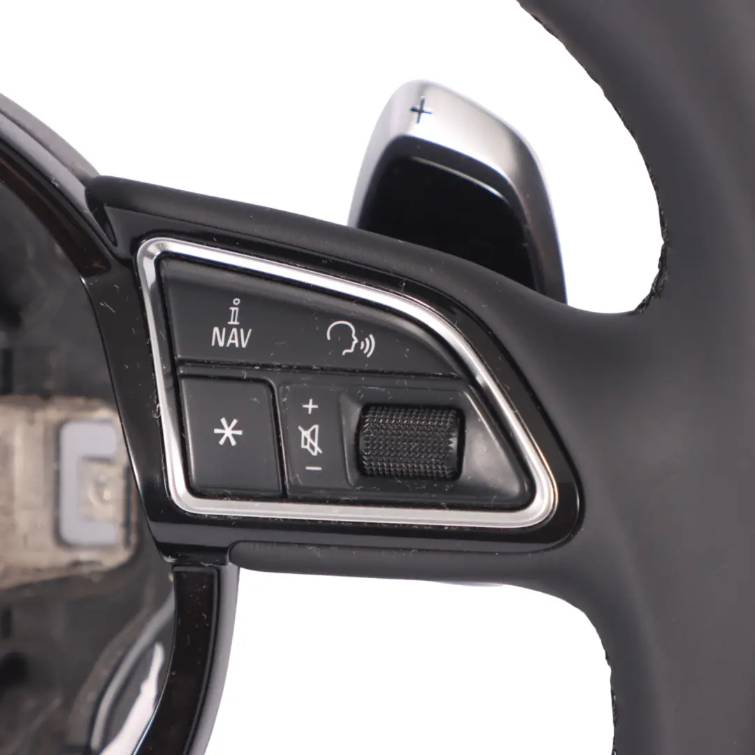 NOUVEAU Volant Alcantara Cuir Noir Palettes Audi RS3 8V - SKU 8V0419091AG-1 - Numéro de pièce 8V0419091AG