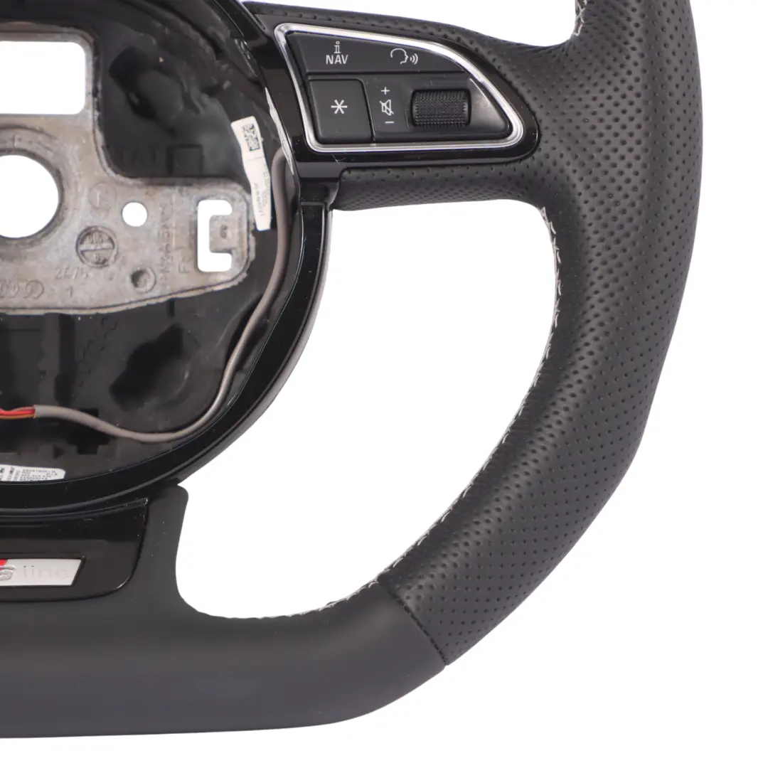 Audi A3 8V S-Line NUOVO Volante in Pelle Nera Fondo Piatto - SKU 8V0419091R-1 - Numero di parte 8V0419091R