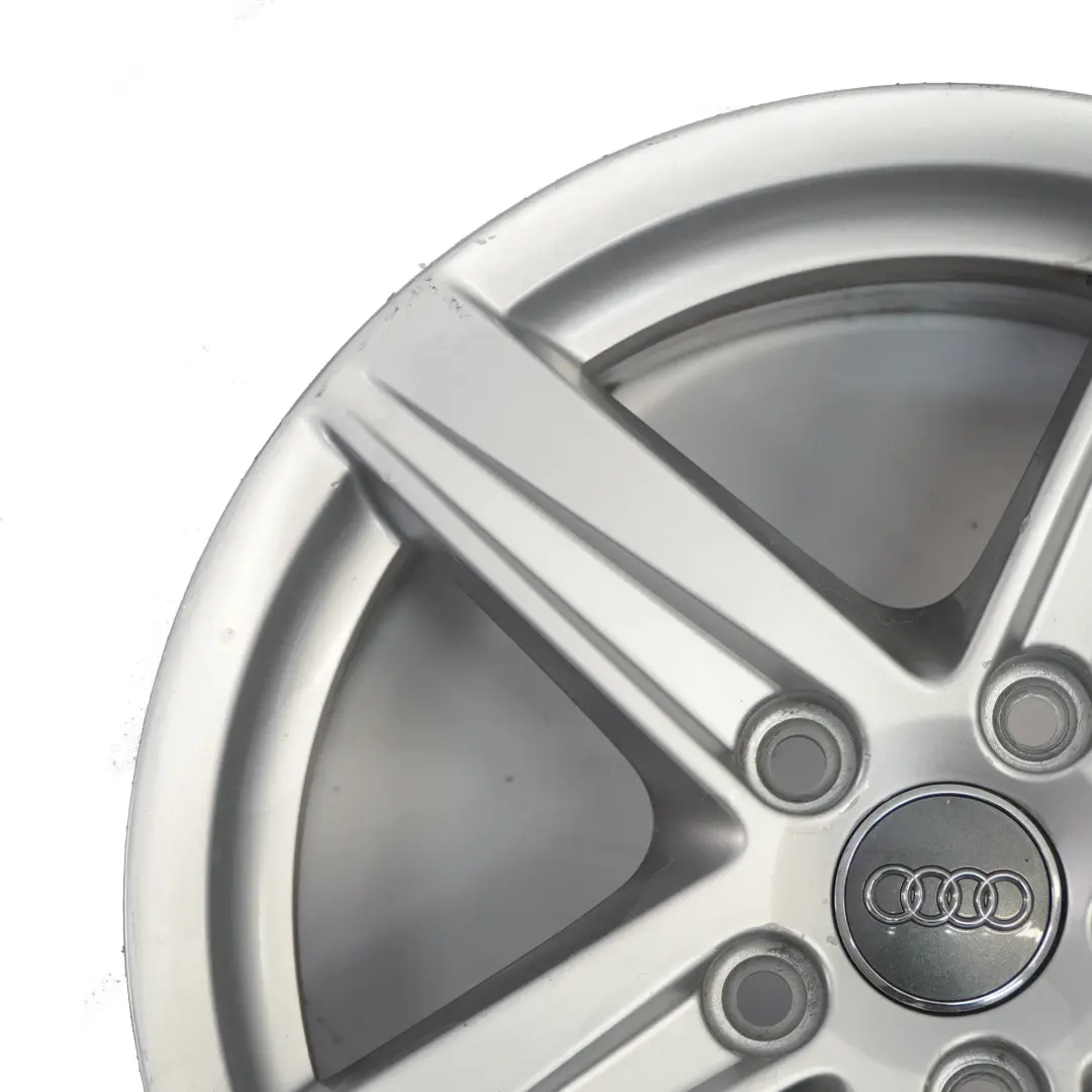 Audi A3 8V Silver Wheel Alloy Rim 16" 7J ET:48 Star Spoke - SKU 8V0601025CR-1 - Part number 8V0601025CR