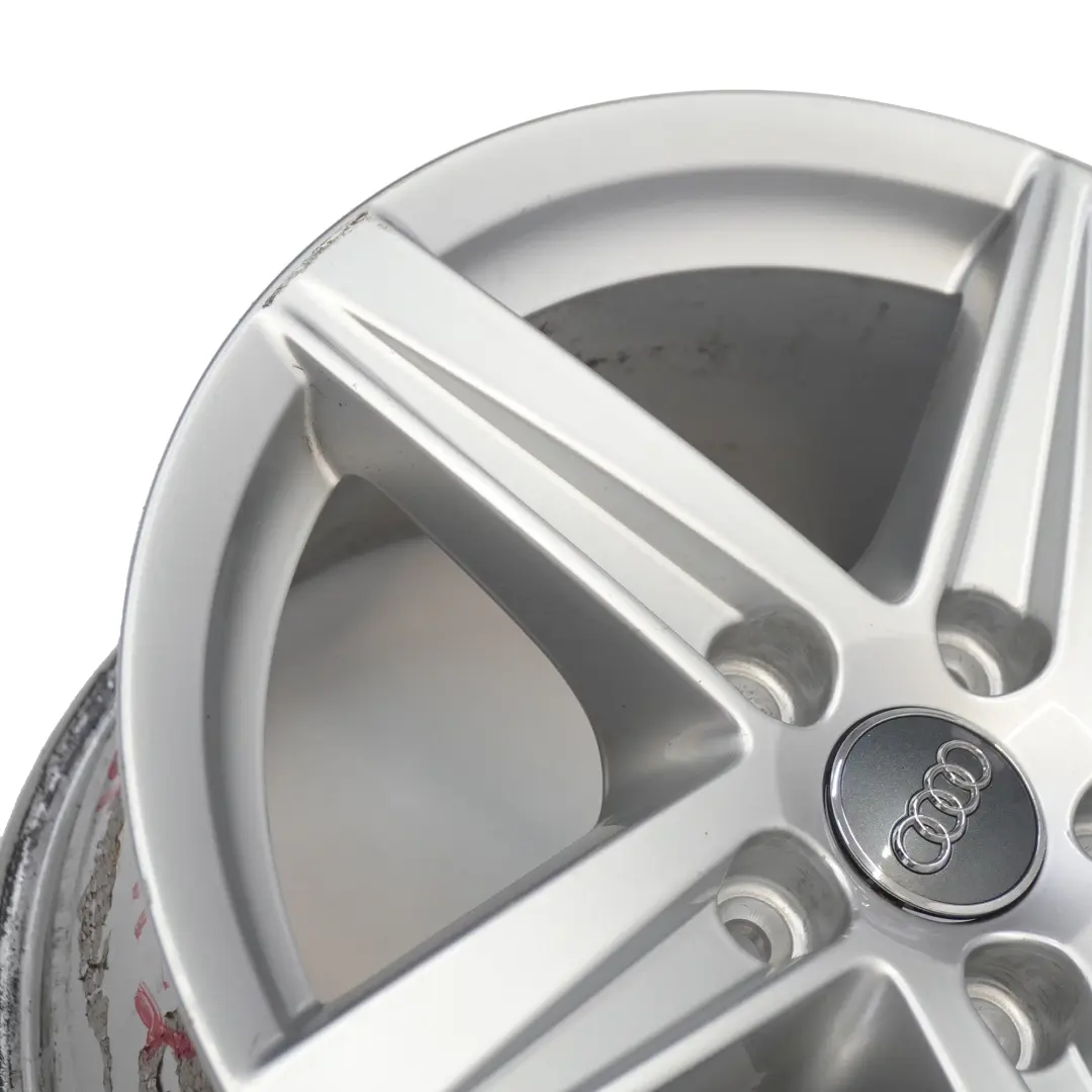 Argento Cerchio in lega 16" 7J ET:48 Stella Raggi per Audi A3 8V con numero di parte 8V0601025CR Audi A3 8V Argento Cerchio in lega 16" 7J ET:48 Stella Raggi - SKU 8V0601025CR-2 - Numero di parte 8V0601025CR