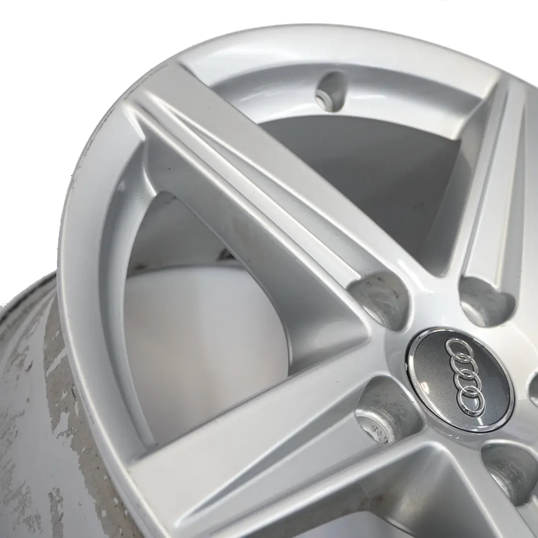 Audi A3 8V Srebrna Felga Aluminiowa 16" 7J ET:48 Star Spoke - SKU 8V0601025CR-2 - Numer Części 8V0601025CR