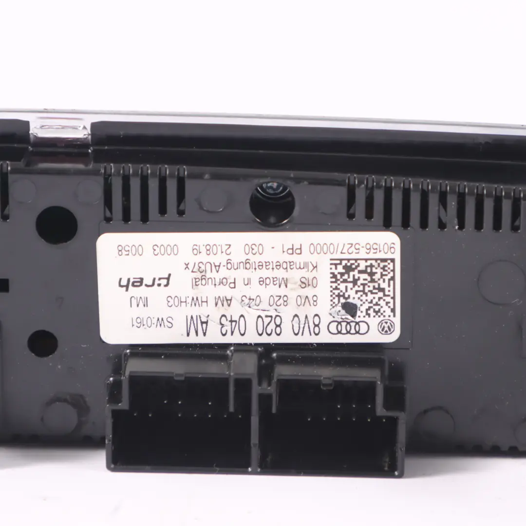 Audi A3 8V Air Conditioning Control Panel A/C Climate Switch - SKU 8V0820043AM - Part number 8V0820043AM
