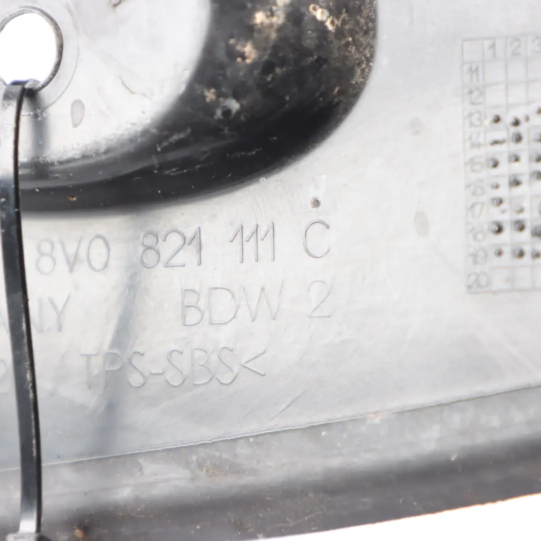 Panel Osłona Wygłuszenie Błotnika Lewy Tył do Audi A3 8V o numerze 8V0821111C Audi A3 8V Panel Osłona Wygłuszenie Błotnika Lewy Tył - SKU 8V0821111C - Numer Części 8V0821111C