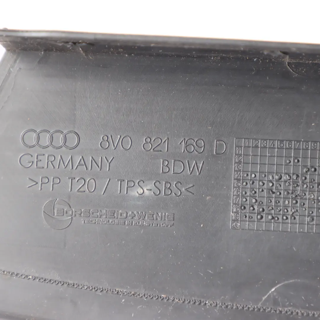 Fender Sealing Hood Front Left N/S Bonnet Seal to Audi A3 8V with Part number 8V0821169D Audi A3 8V Fender Sealing Hood Front Left N/S Bonnet Seal - SKU 8V0821169D - Part number 8V0821169D