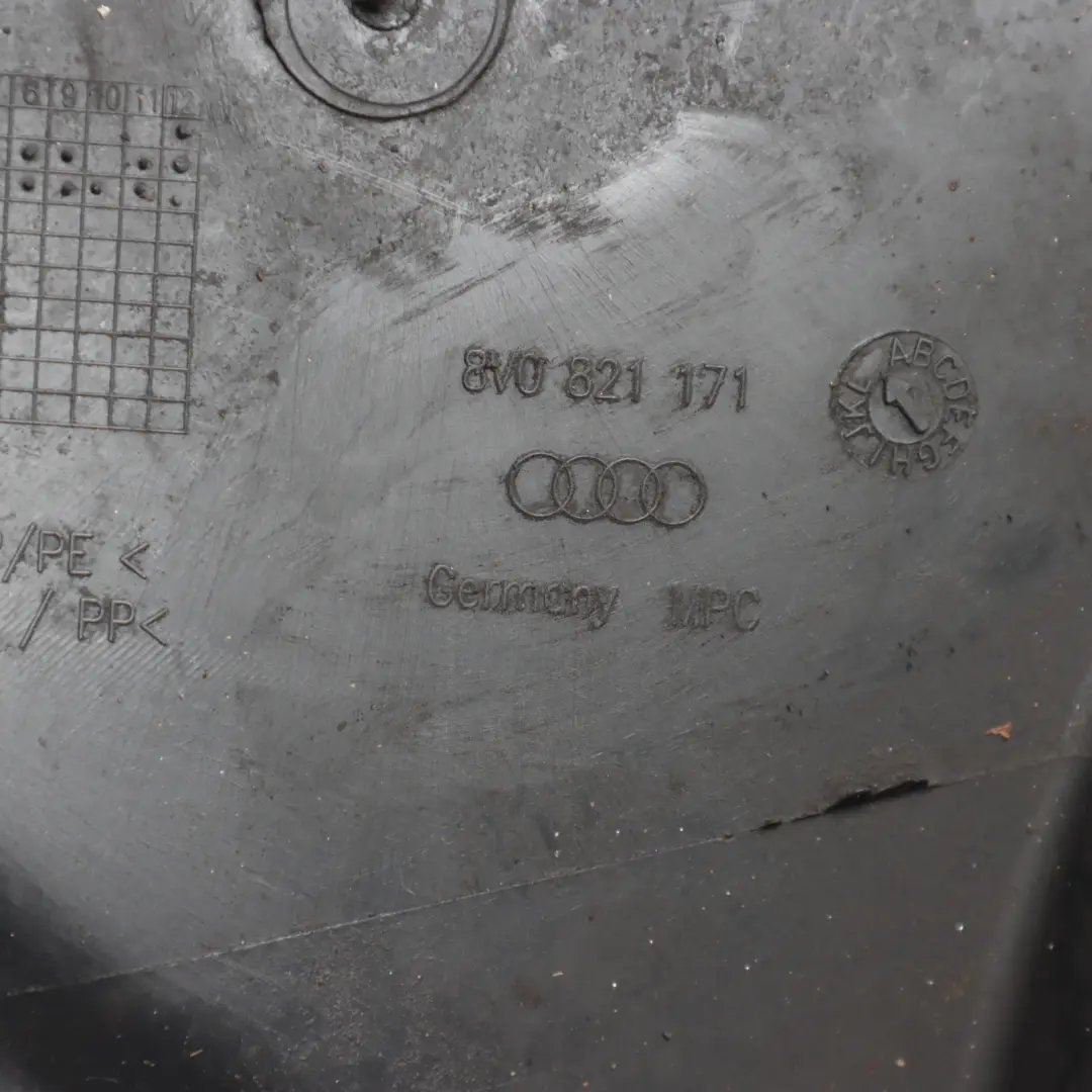 Arch Front Left N/S Liner Housing Panel Trim Cover to Audi A3 8V Wheel with Part number 8V0821171 Audi A3 8V Wheel Arch Front Left N/S Liner Housing Panel Trim Cover - SKU 8V0821171 - Part number 8V0821171