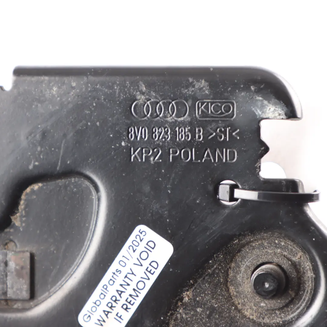 Capó Cierre de Seguridad Izquierdo para Audi A3 RS3 8V con número de pieza 8V0823185B Audi A3 RS3 8V Capó Cierre de Seguridad Izquierdo - SKU 8V0823185B - Número de pieza 8V0823185B