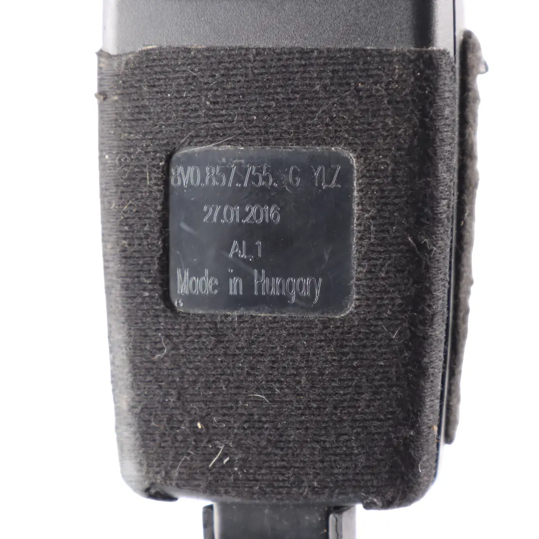 Cinturón Seguridad Delantero Bloqueo Izquierda Negro para Audi A3 8V con número de pieza 8V0857755G Audi A3 8V Cinturón Seguridad Delantero Bloqueo Izquierda Negro - SKU 8V0857755G - Número de pieza 8V0857755G