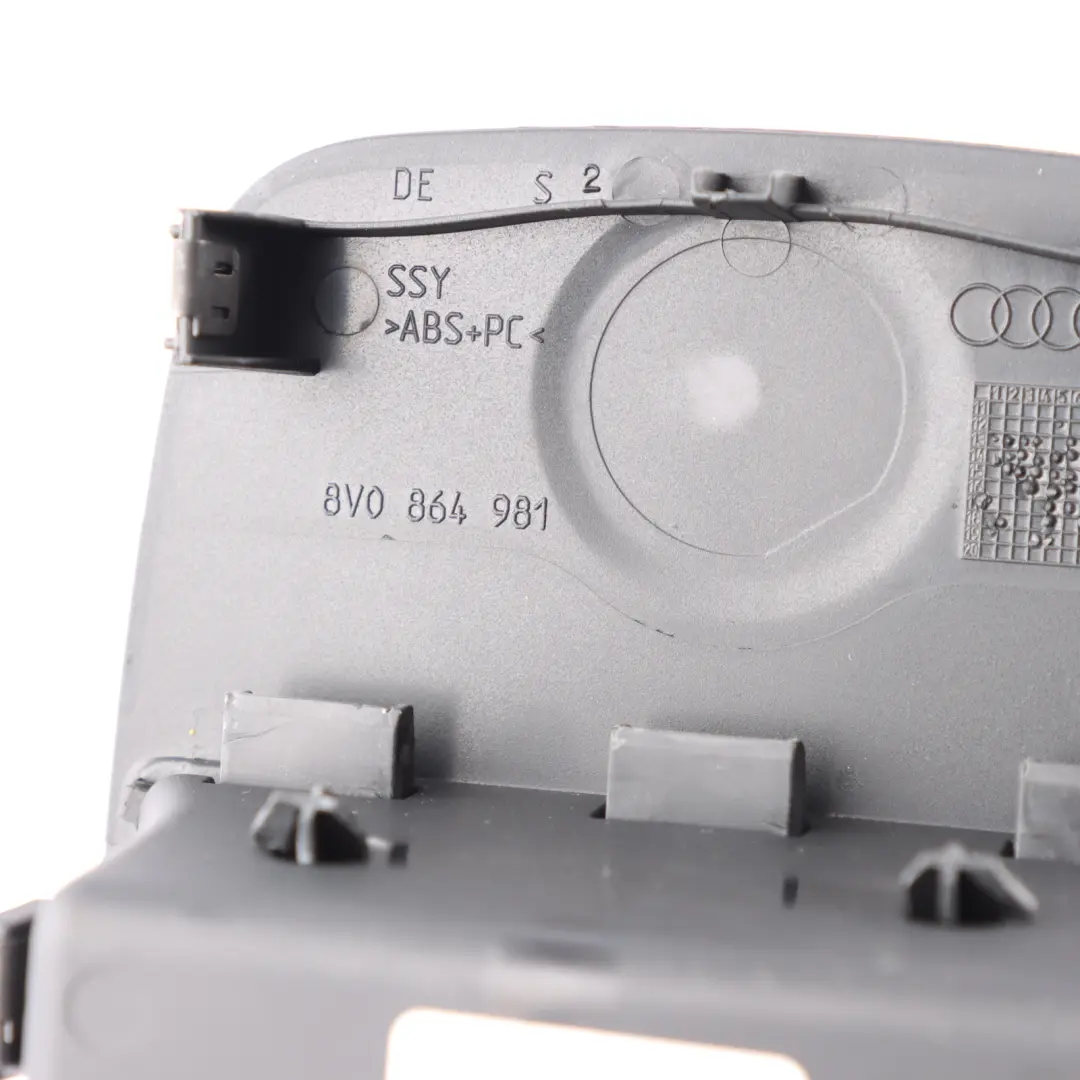 Audi A3 8V Heckablagefach Mittelkonsole - SKU 8V0864981 - Teilenummer 8V0864981