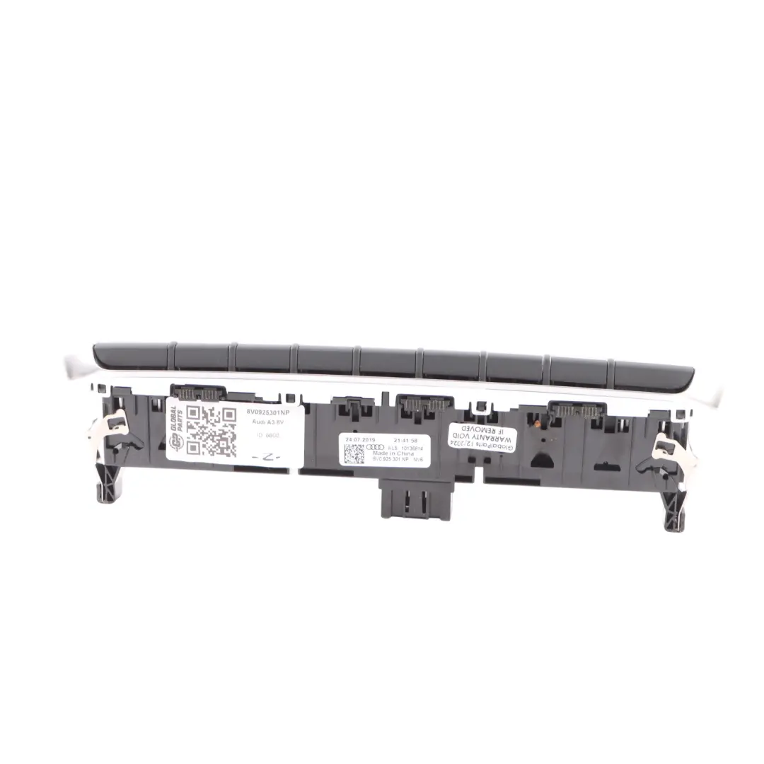 Interruptor Botón Control Luces Emergencia Panel para Audi A3 8V con número de pieza 8V0925301NP Audi A3 8V Interruptor Botón Control Luces Emergencia Panel - SKU 8V0925301NP - Número de pieza 8V0925301NP