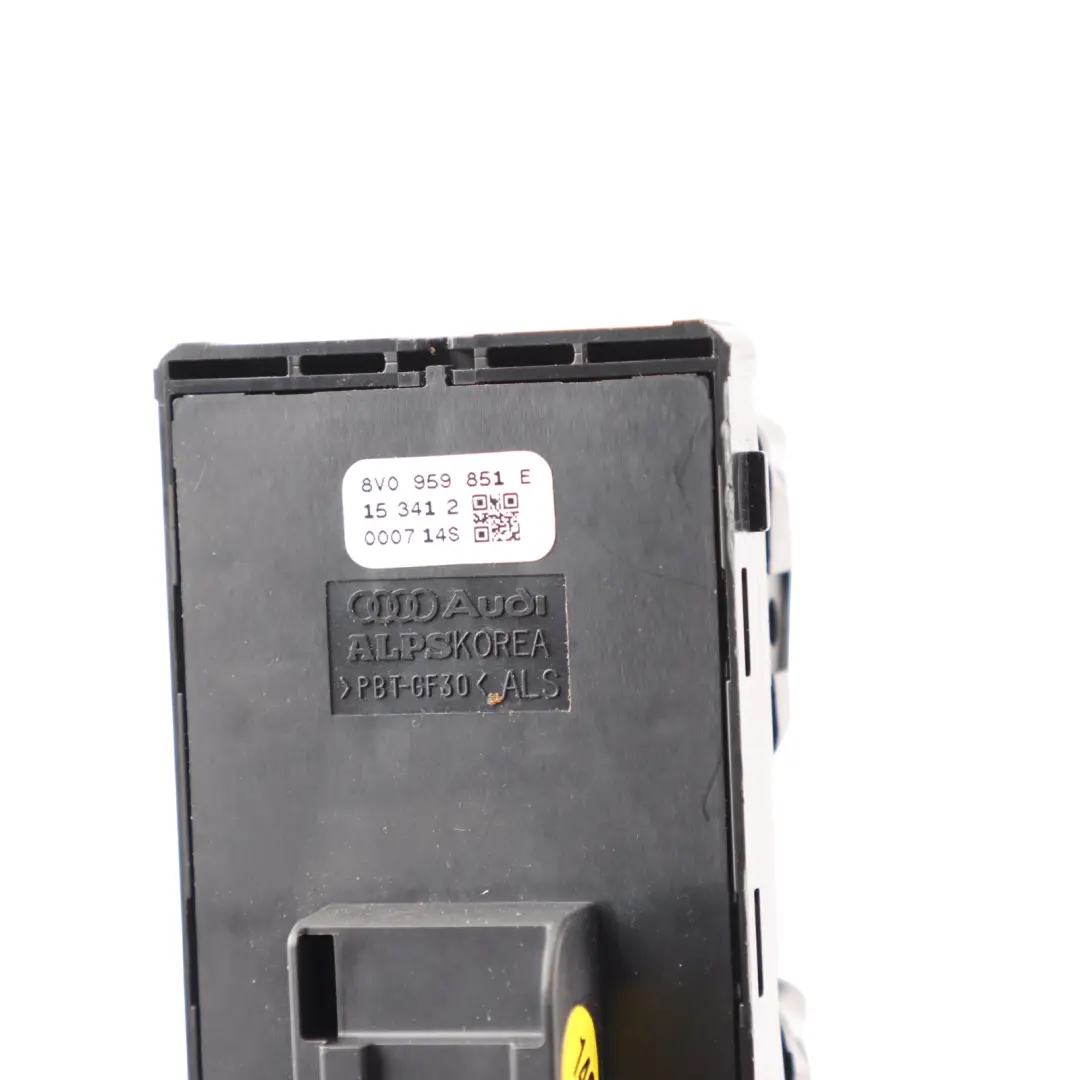 Window Lifter Switch Button Panel Trim Driver Side to Audi A3 RS3 8V with Part number 8V0959851E Audi A3 RS3 8V Window Lifter Switch Button Panel Trim Driver Side - SKU 8V0959851E - Part number 8V0959851E
