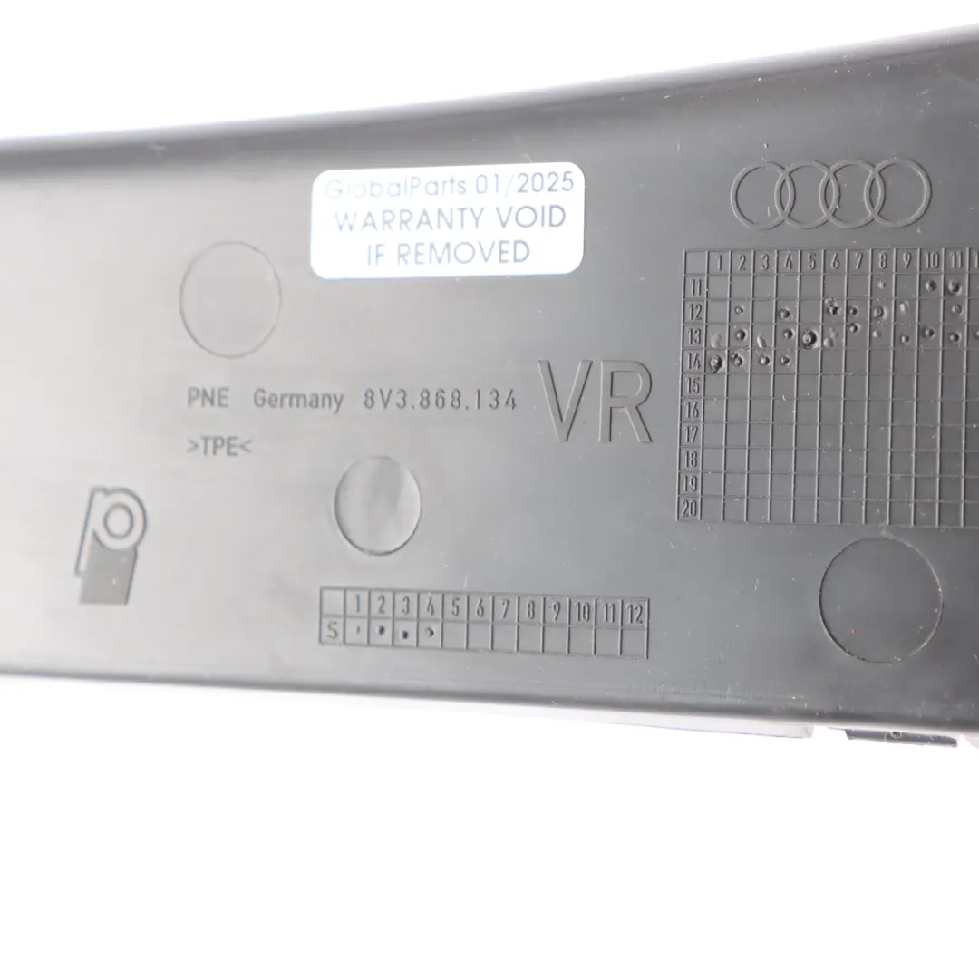 Audi A3 8V Scheda Porta Anteriore Inserto Destro Tappetino Vassoio - SKU 8V3868134 - Numero di parte 8V3868134