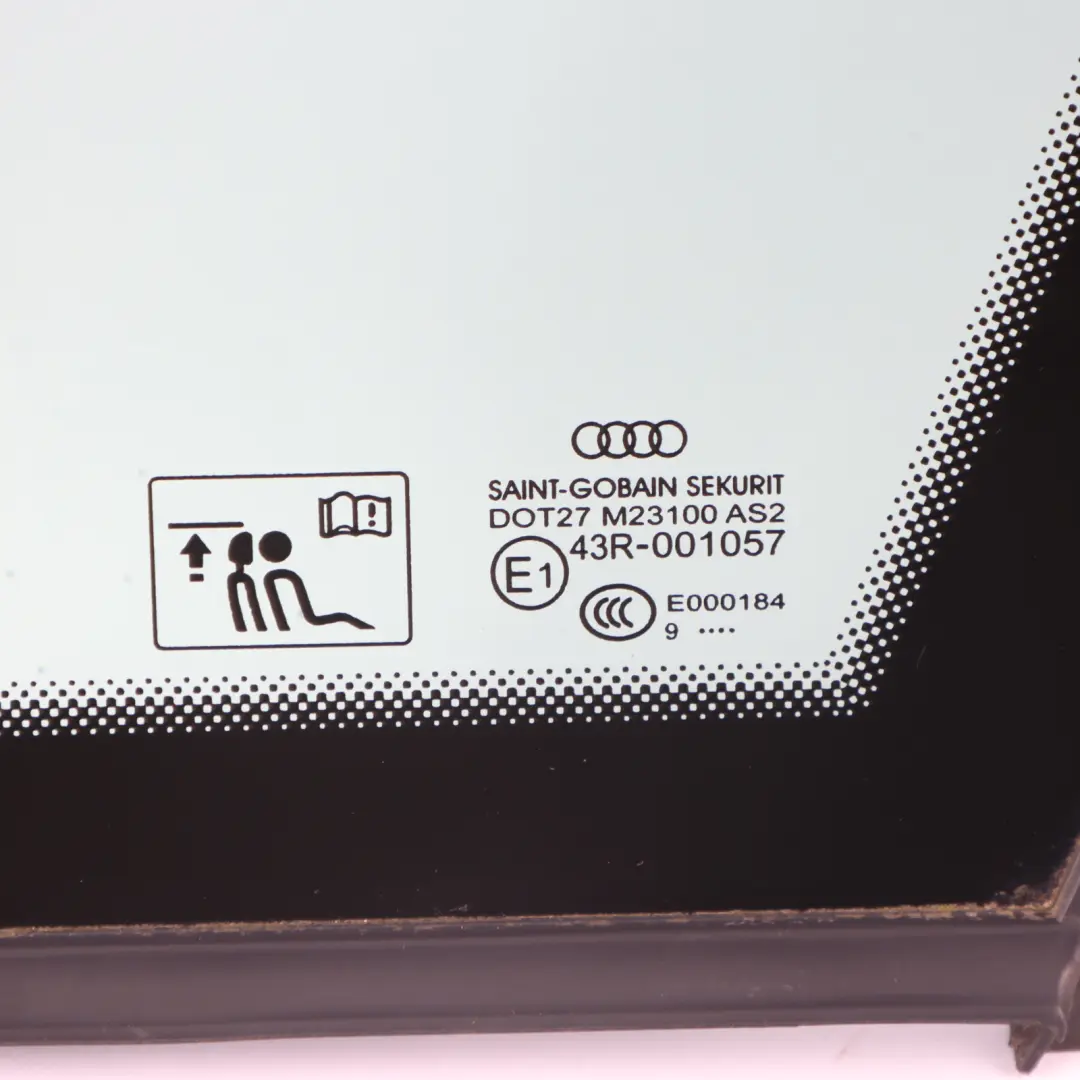 Window Glass Rear Door Quarter AS2 Right O/S to Audi A3 8V Hatchback with Part number 8V4845300A Audi A3 8V Hatchback Window Glass Rear Door Quarter AS2 Right O/S - SKU 8V4845300A - Part number 8V4845300A
