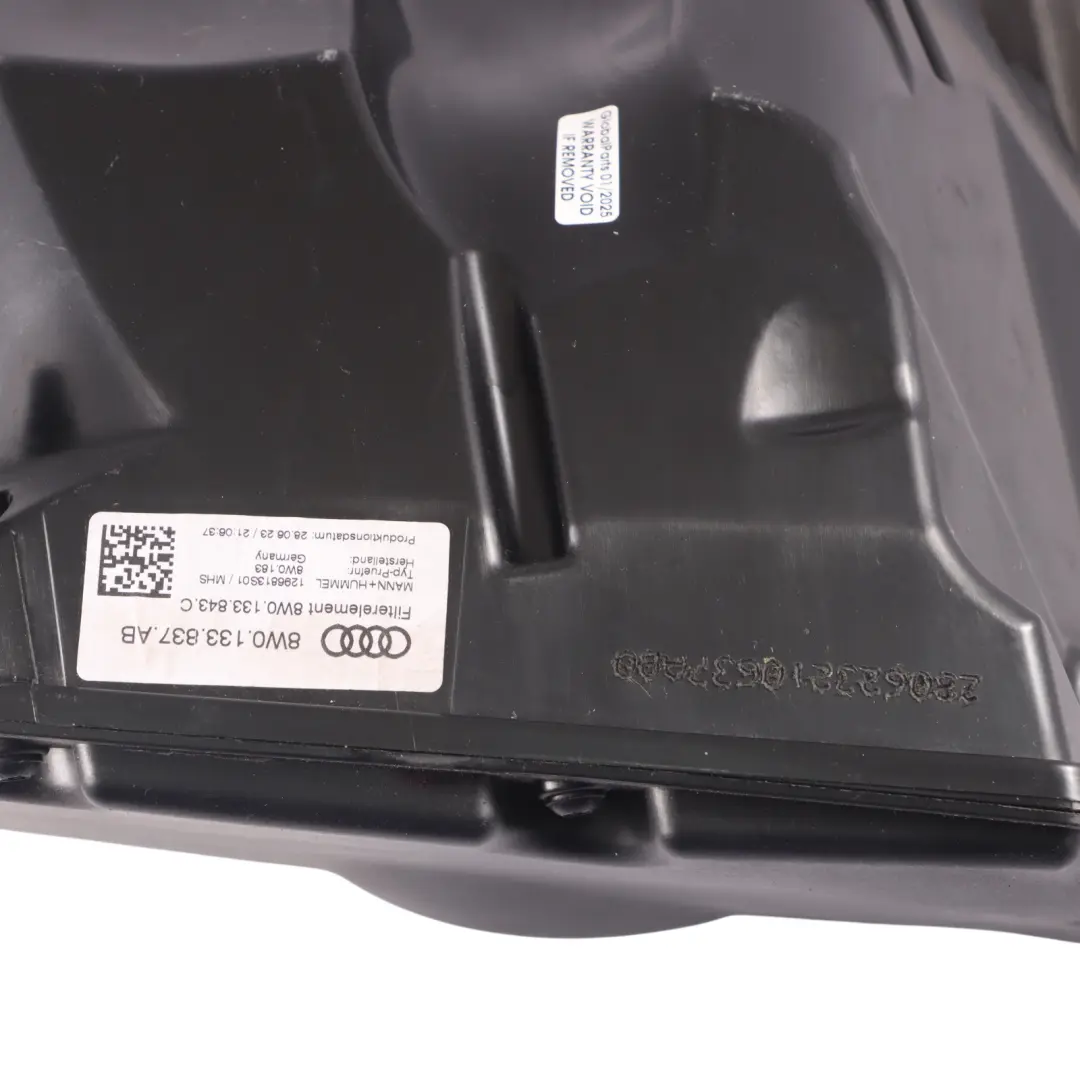 Audi A4 B9 filtro daspirazione scatola alloggiamento - SKU 8W0133837 - Numero di parte 8W0133837