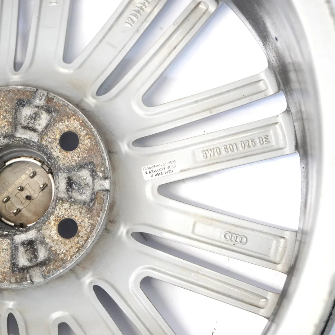 Audi A4 8W B9 Argento Cerchio in lega leggera 19" 8,5J ET:40 - SKU 8W0601025BE-2 - Numero di parte 8W0601025BE