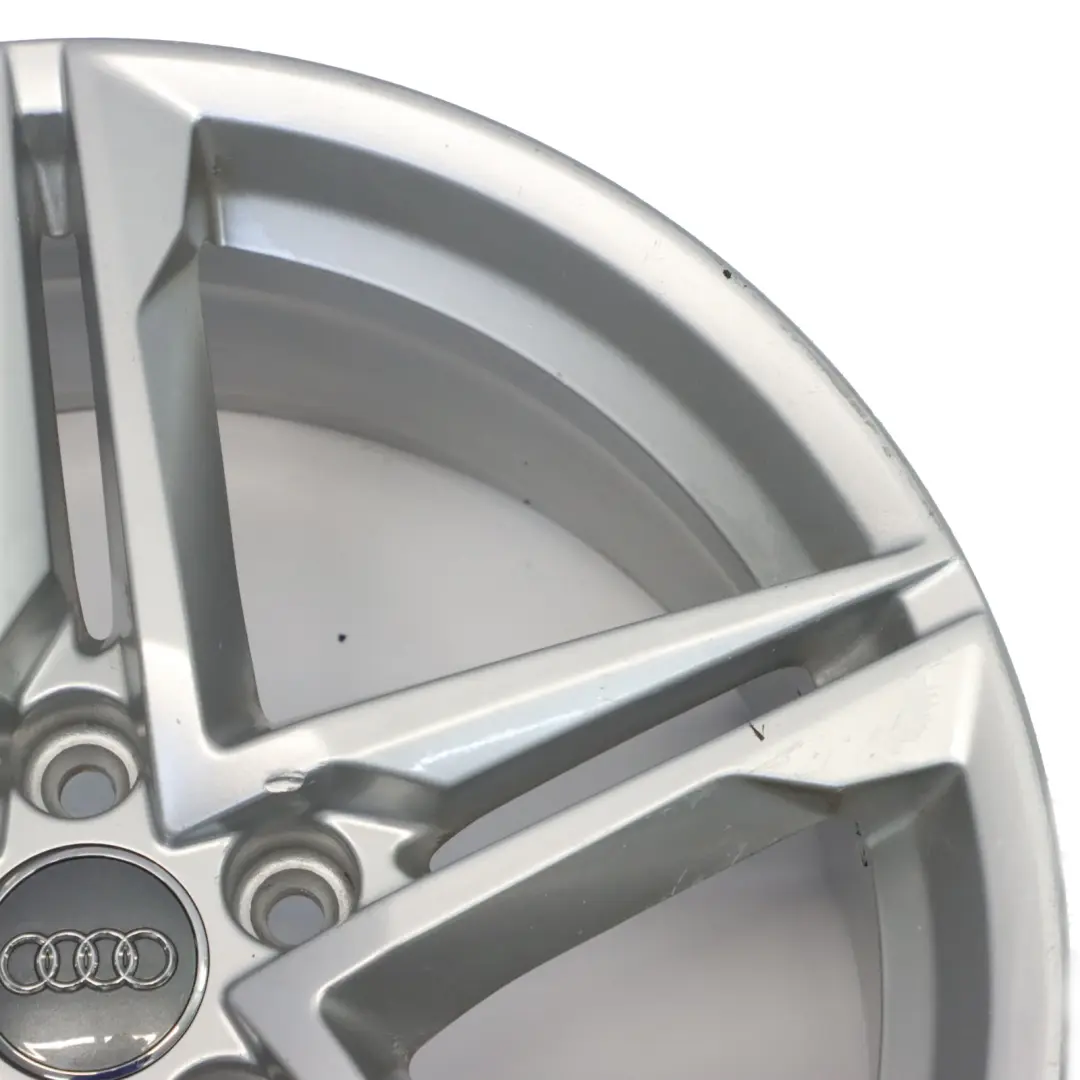 Audi A4 B9 Silver Wheel Alloy Rim 18" 8J ET:40 Double Star Spoke - SKU 8W0601025R-1 - Numéro de pièce 8W0601025R