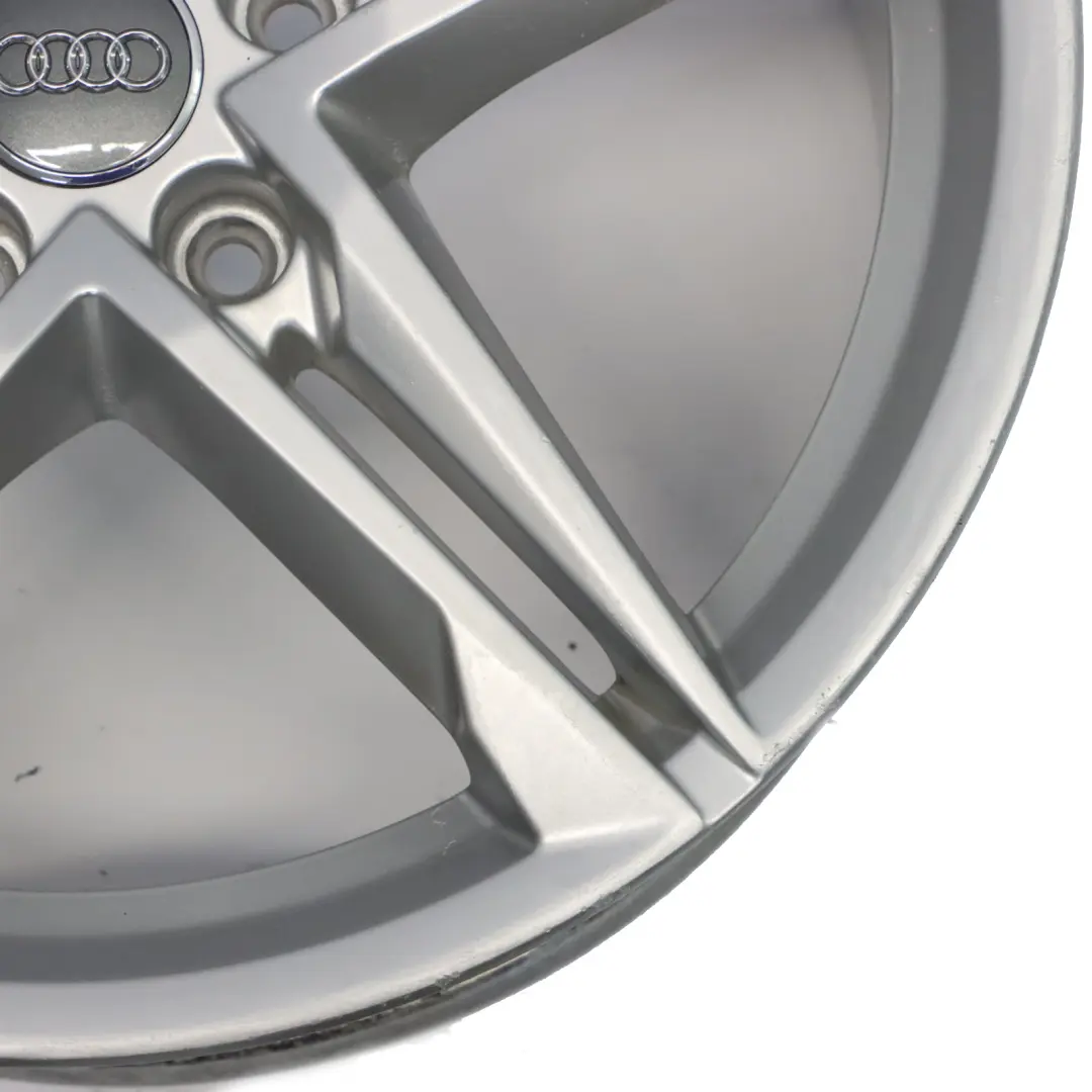 Audi A4 B9 Silver Wheel Alloy Rim 18" 8J ET:40 Double Star Spoke - SKU 8W0601025R-1 - Numéro de pièce 8W0601025R