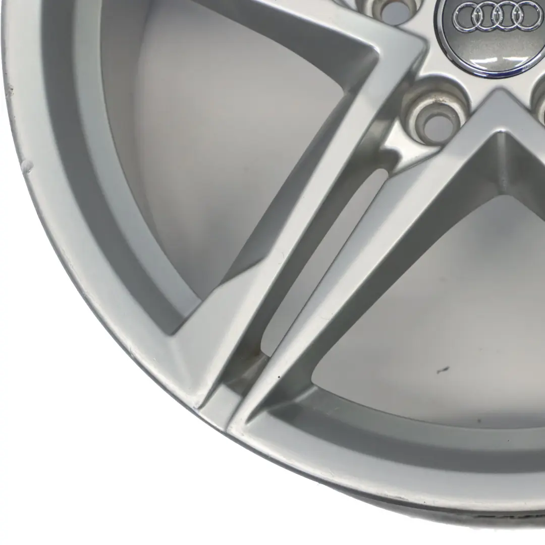 Audi A4 B9 Silver Wheel Alloy Rim 18" 8J ET:40 Double Star Spoke - SKU 8W0601025R-1 - Numéro de pièce 8W0601025R