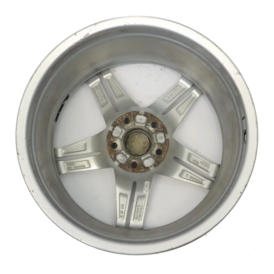 Alloy Rim 18" 8J ET:40 Star Double Spoke to Audi A4 B9 Silver Wheel with Part number 8W0601025R Audi A4 B9 Silver Wheel Alloy Rim 18" 8J ET:40 Star Double Spoke - SKU 8W0601025R-2 - Part number 8W0601025R